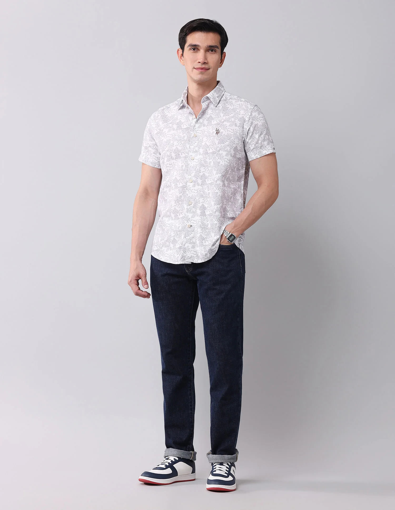 Regular Fit Twill Printed Shirt - Image 3