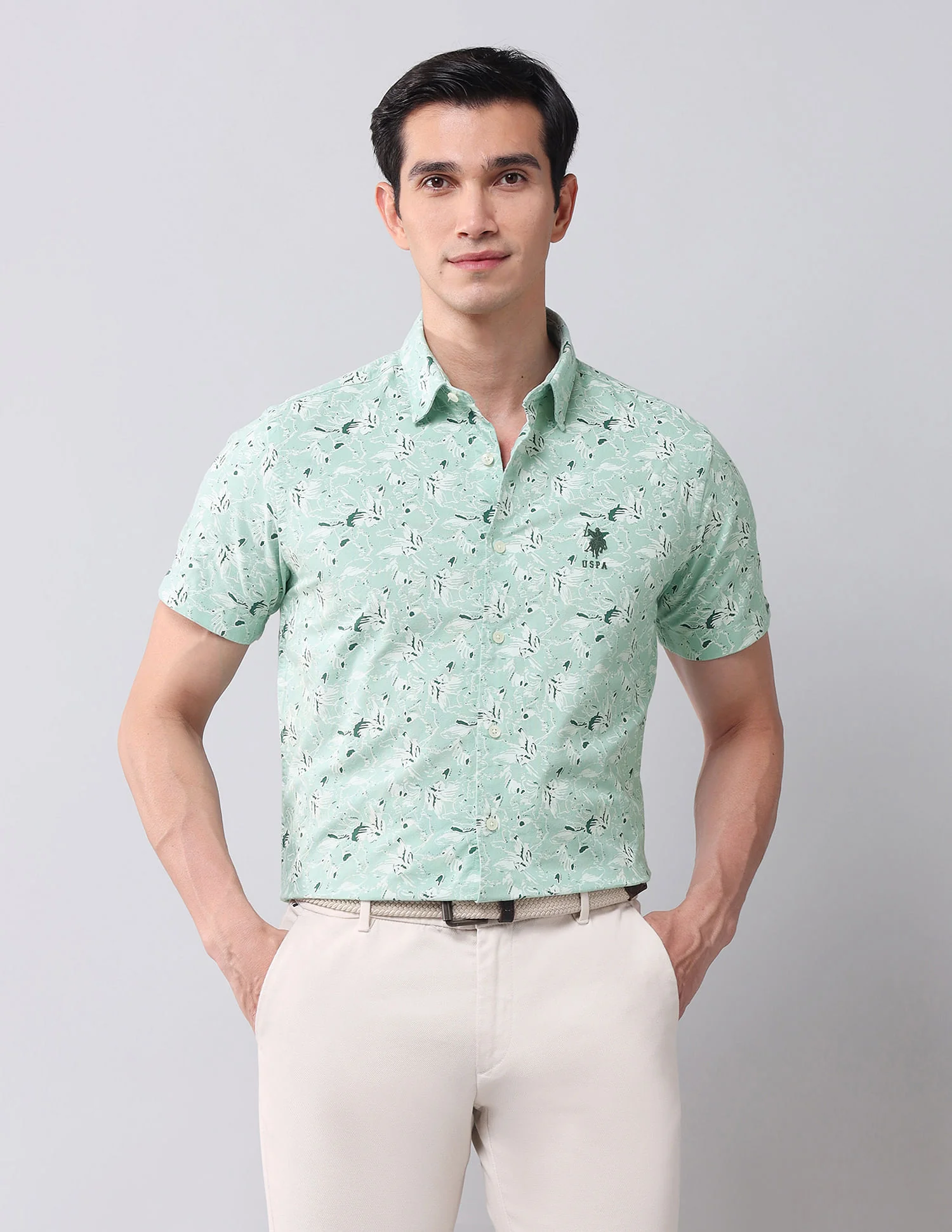 Regular Fit Twill Printed Shirt