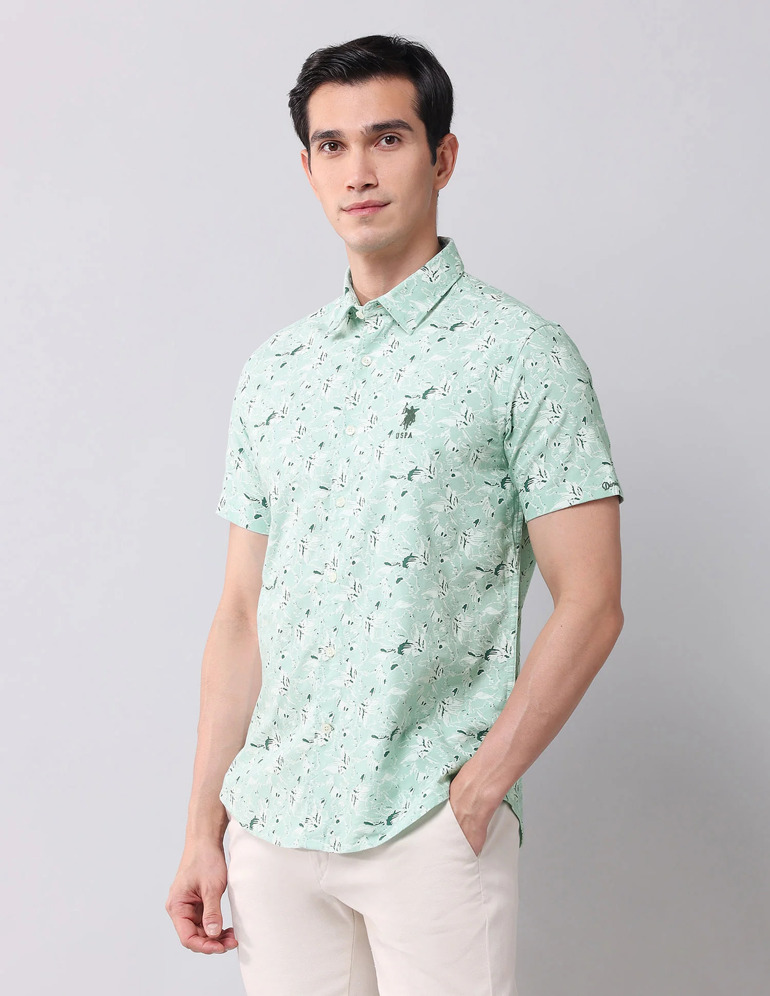 Regular Fit Twill Printed Shirt - Image 4