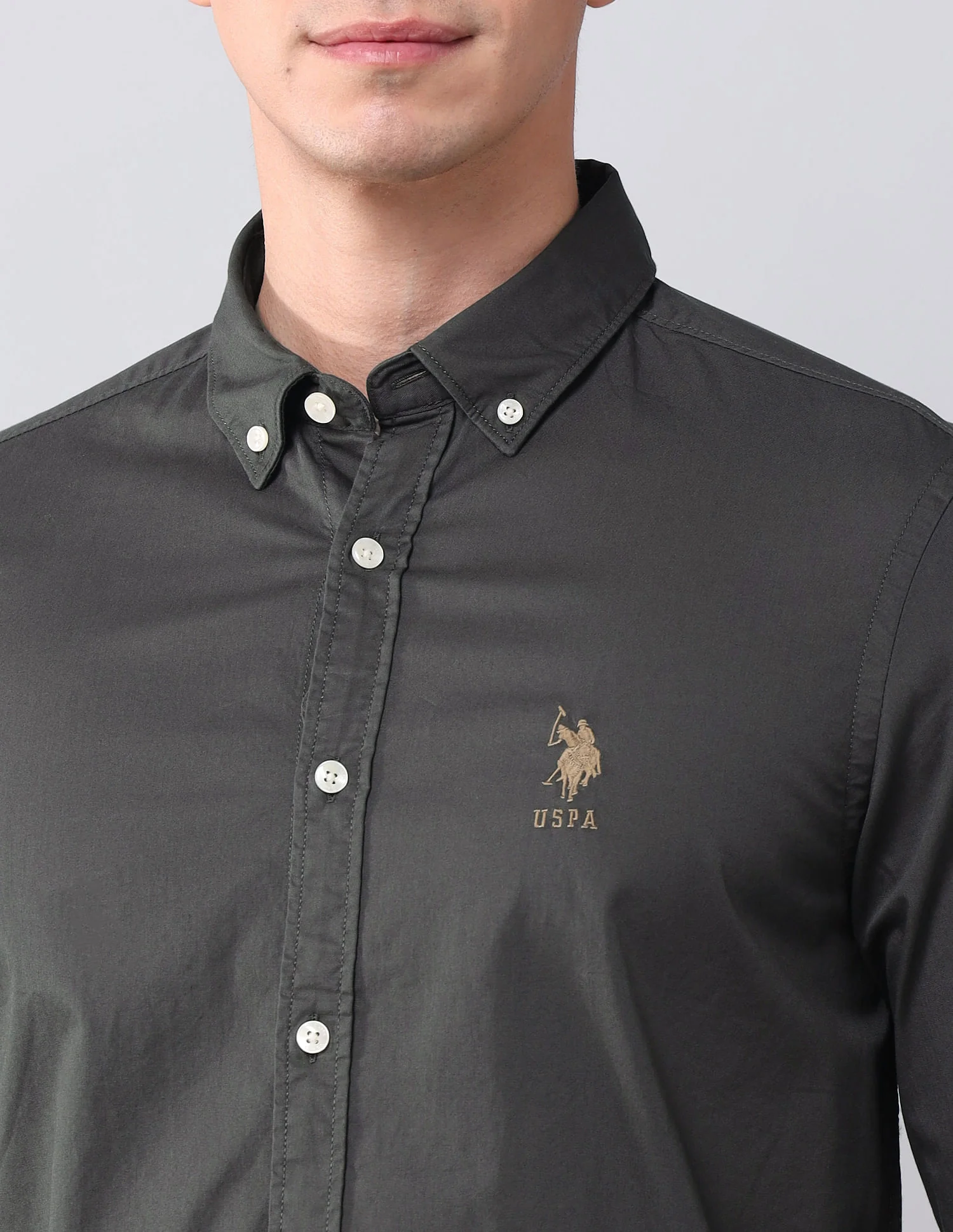 Regular Fit Twill Solid Shirt - Image 7