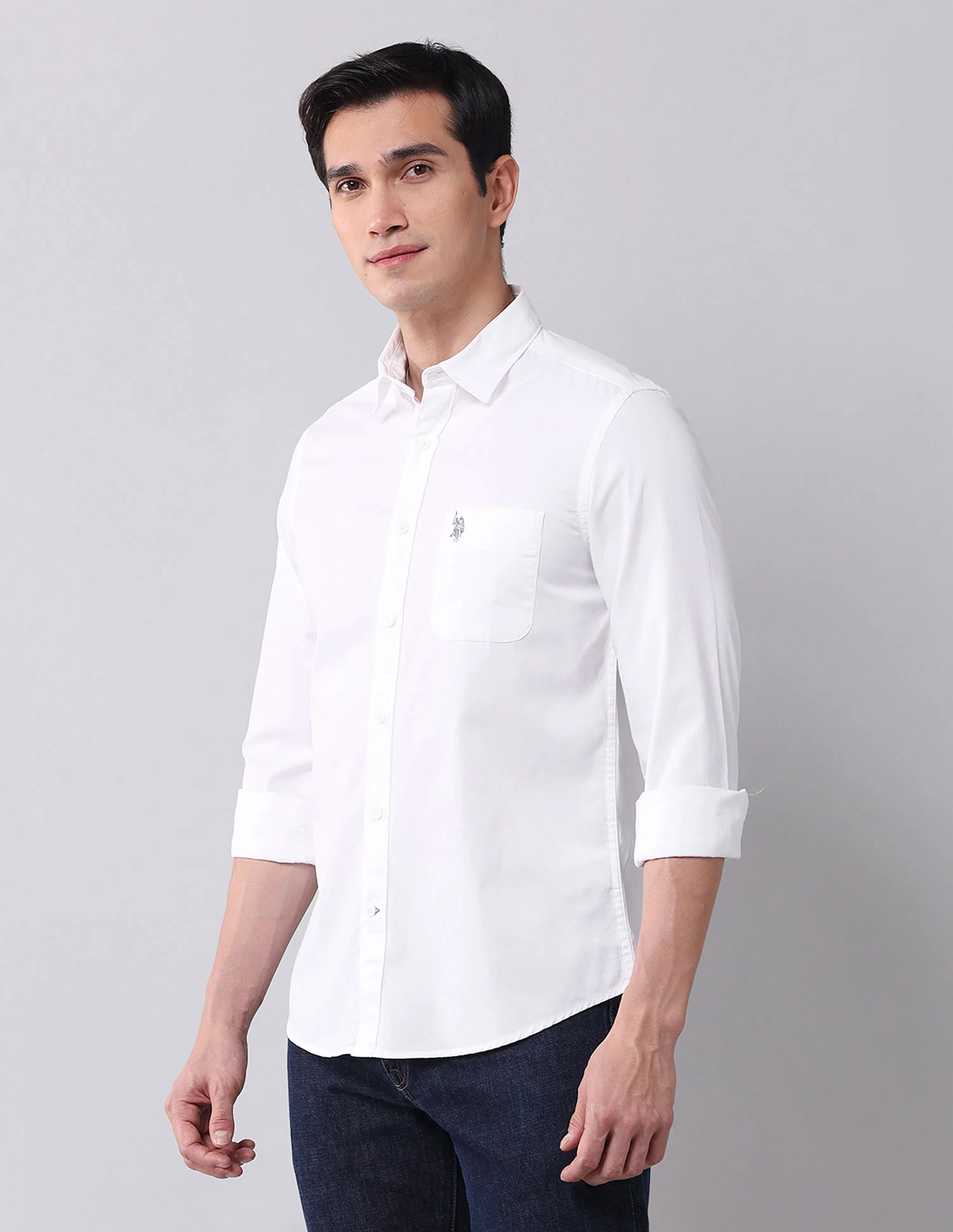 Regular Fit Twill Solid Shirt - Image 3