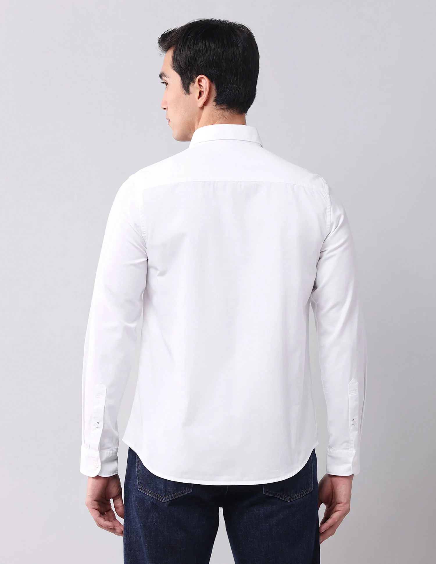 Regular Fit Twill Solid Shirt - Image 4