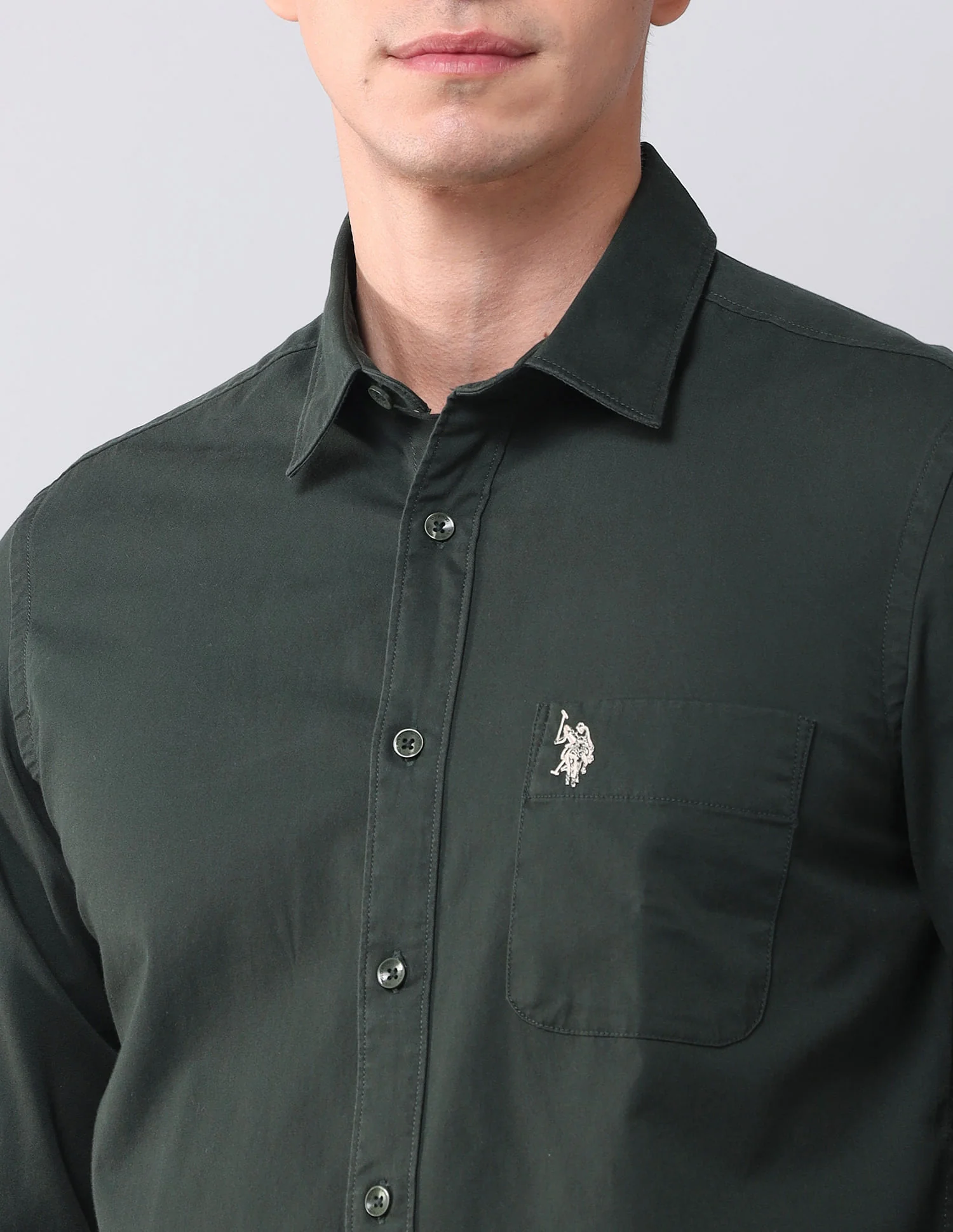 Regular Fit Twill Solid Shirt - Image 7