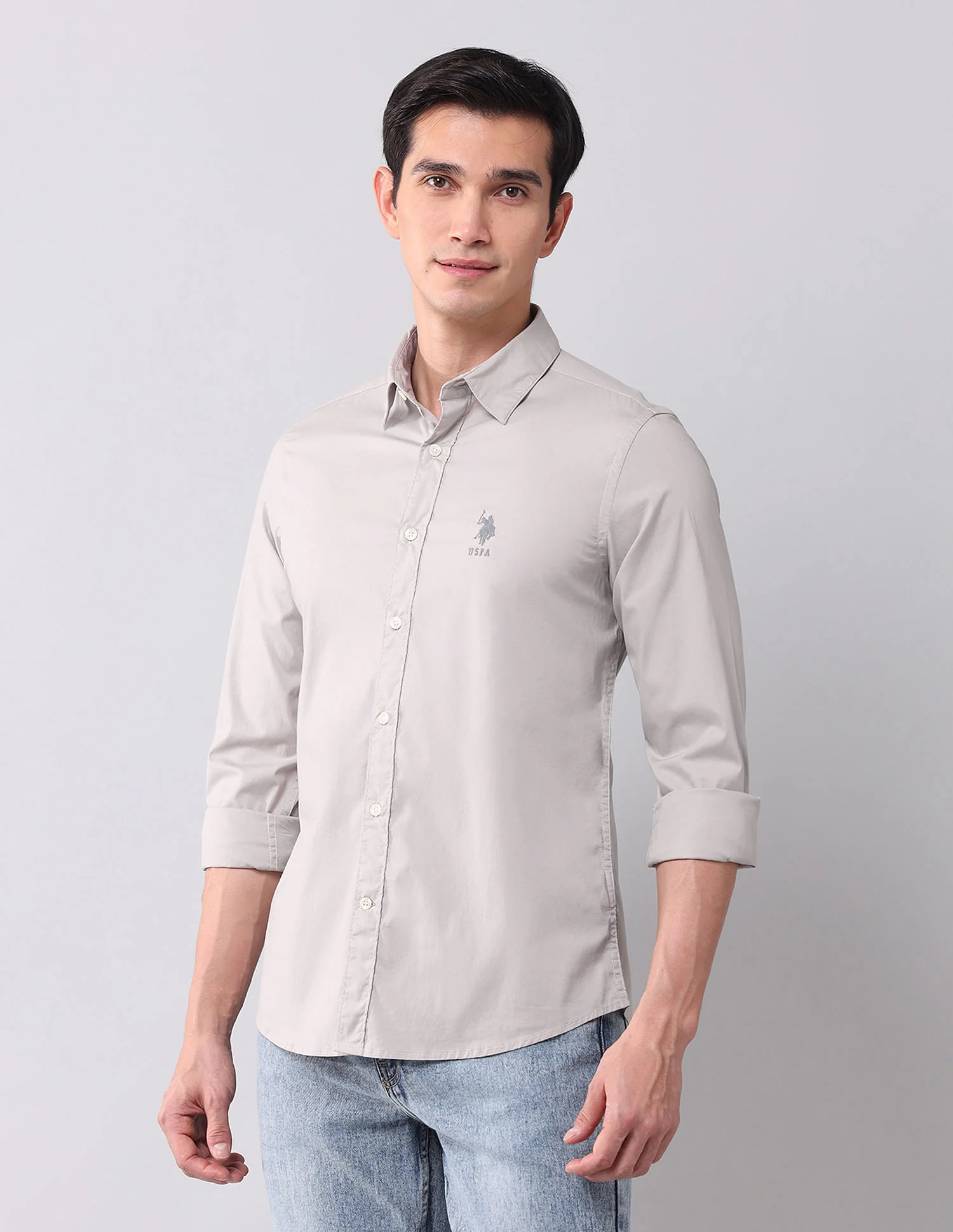 Regular Fit Twill Solid Shirt - Image 4