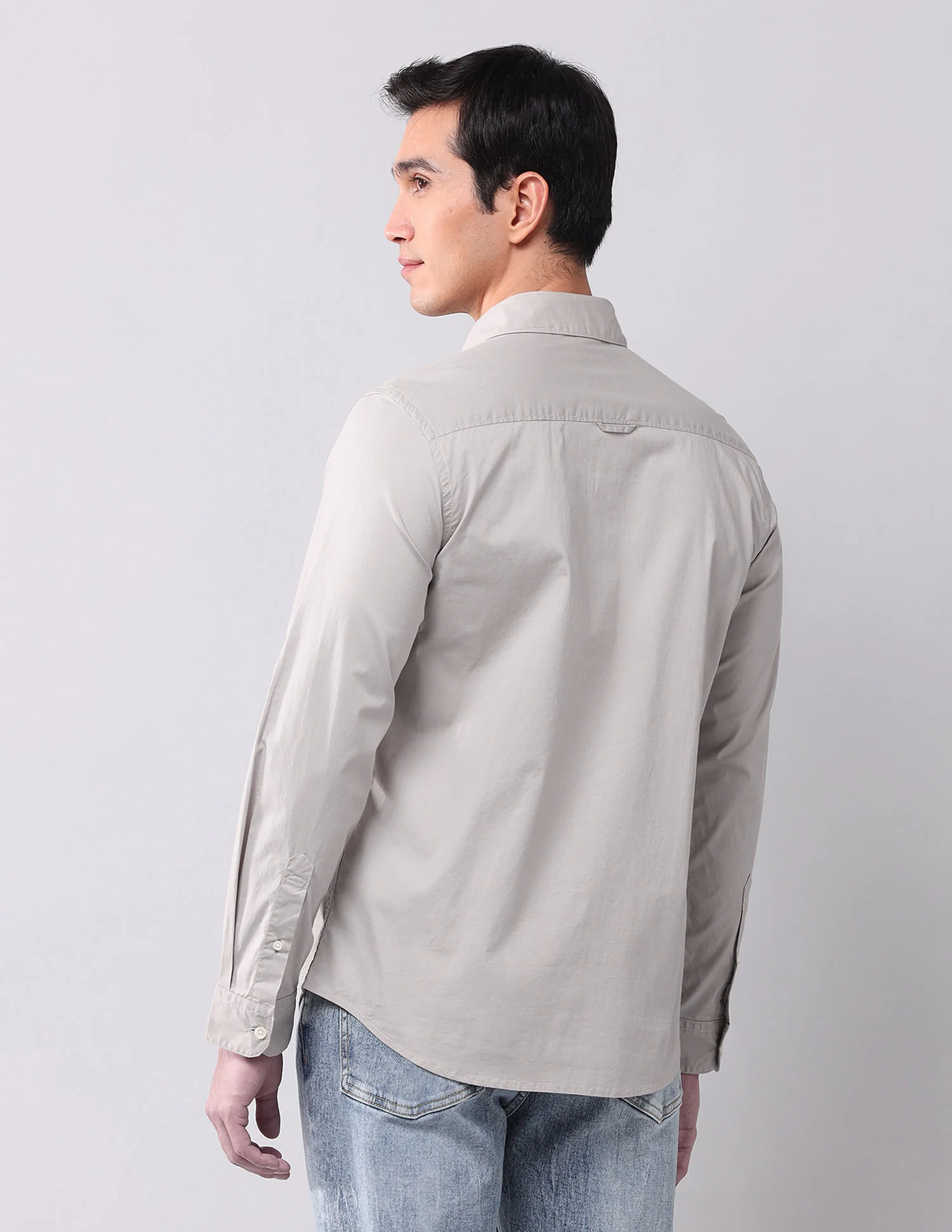 Regular Fit Twill Solid Shirt - Image 5