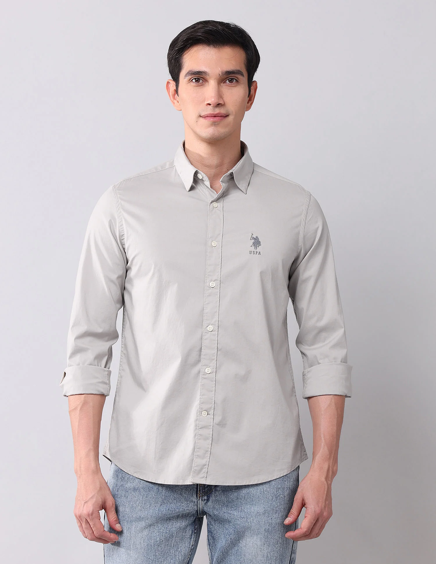 Regular Fit Twill Solid Shirt - Image 6