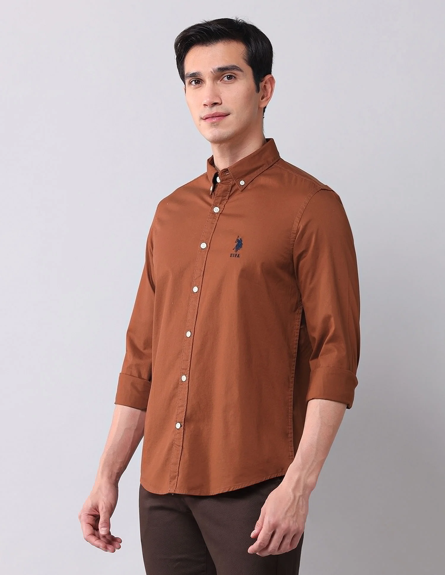 Regular Fit Twill Solid Shirt - Image 4