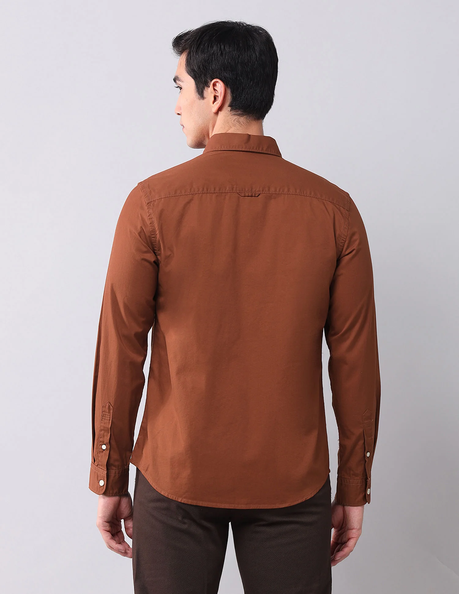 Regular Fit Twill Solid Shirt - Image 5