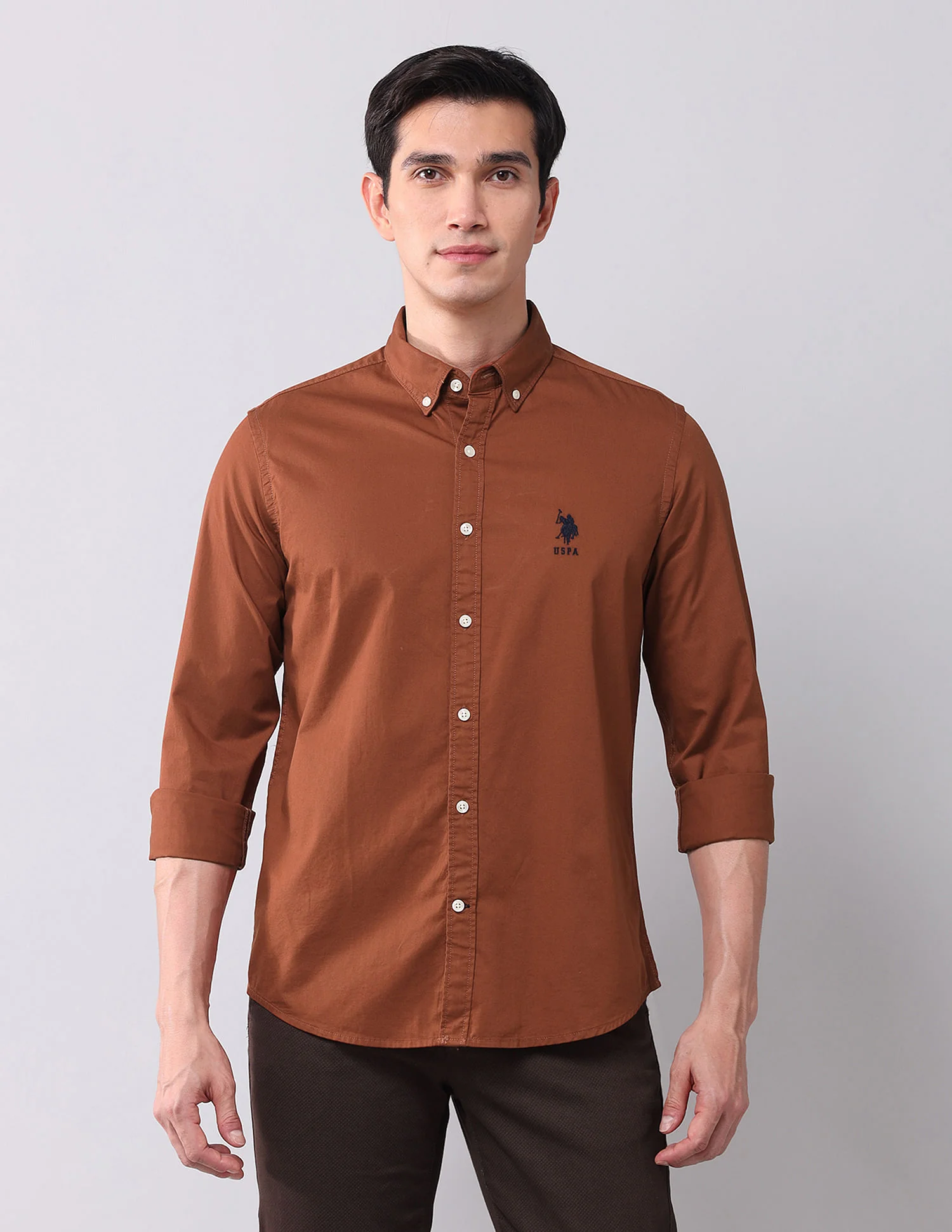 Regular Fit Twill Solid Shirt - Image 6