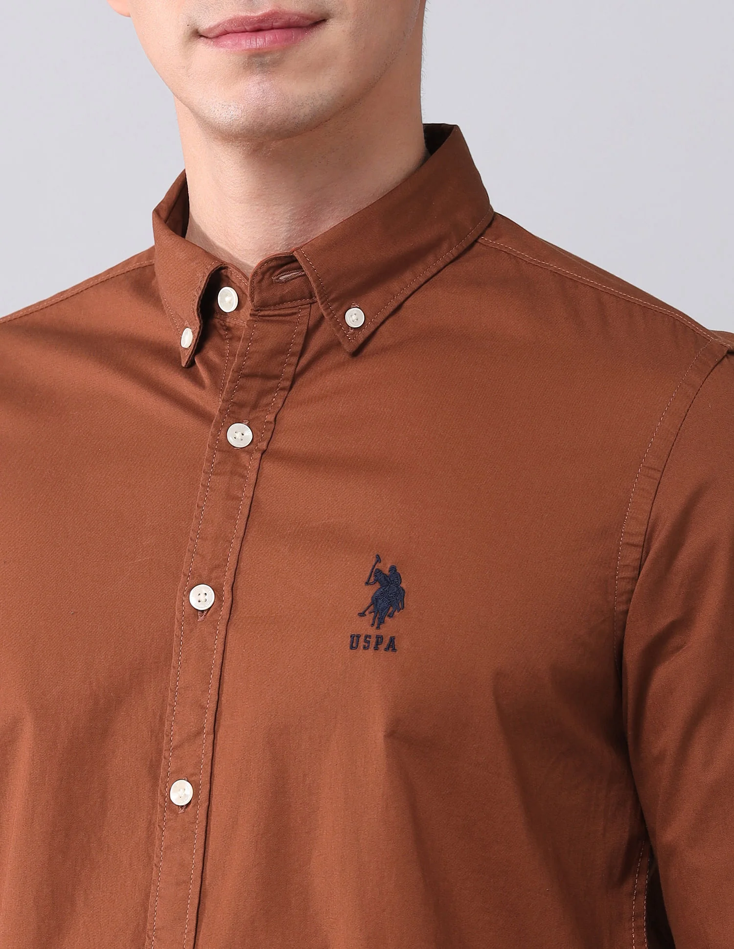 Regular Fit Twill Solid Shirt - Image 7