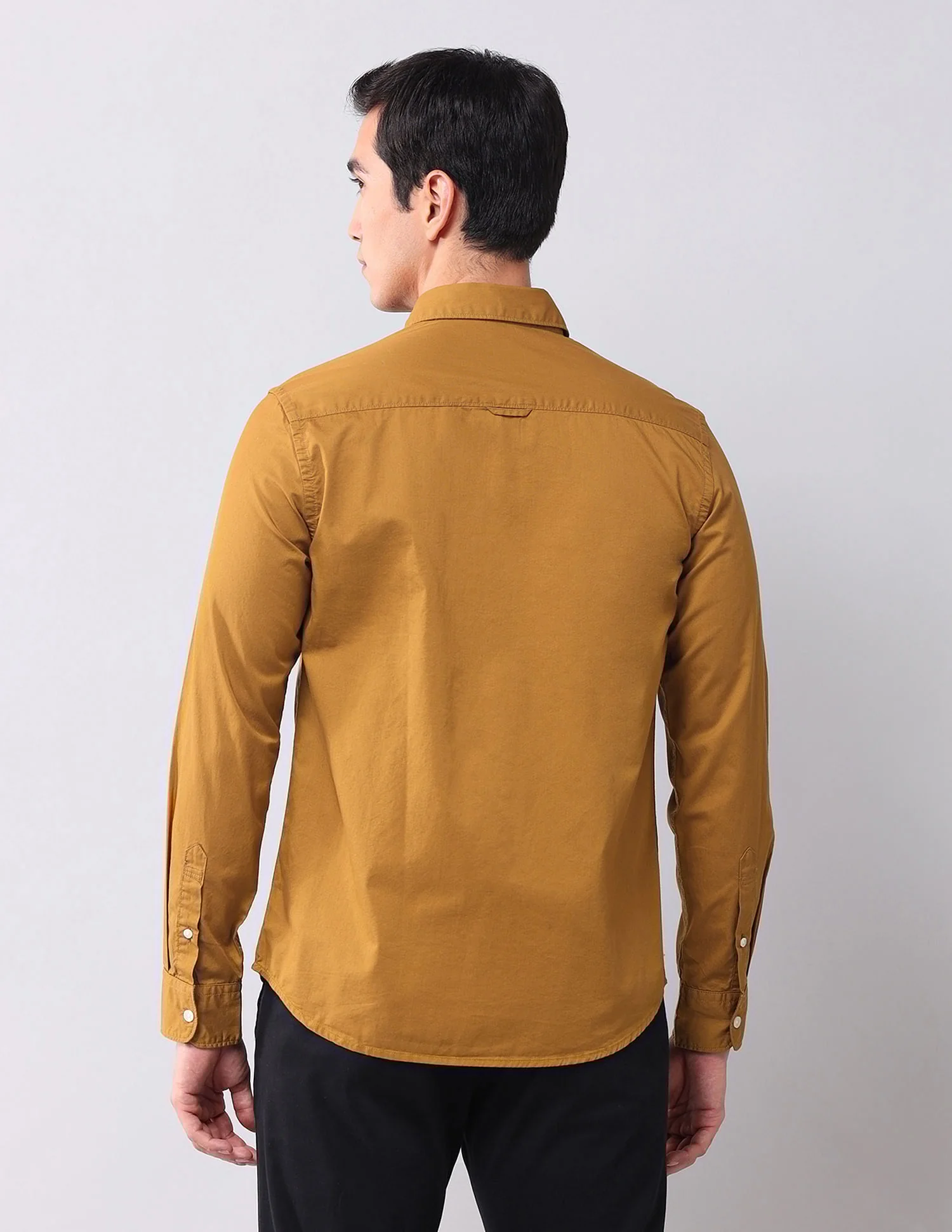 Regular Fit Twill Solid Shirt - Image 5