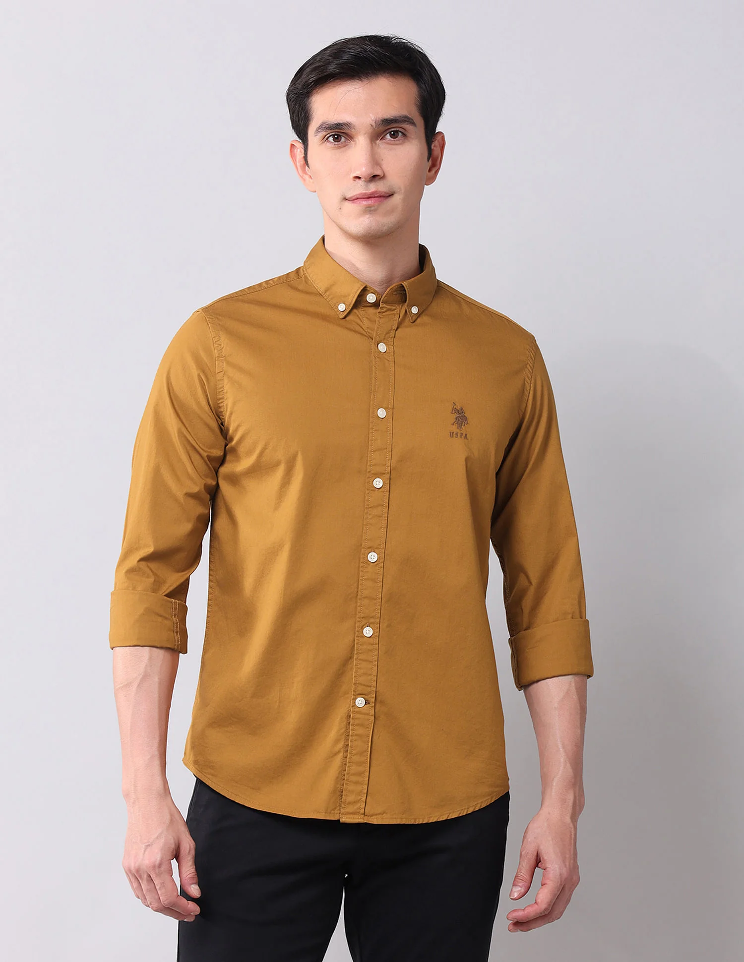 Regular Fit Twill Solid Shirt - Image 6