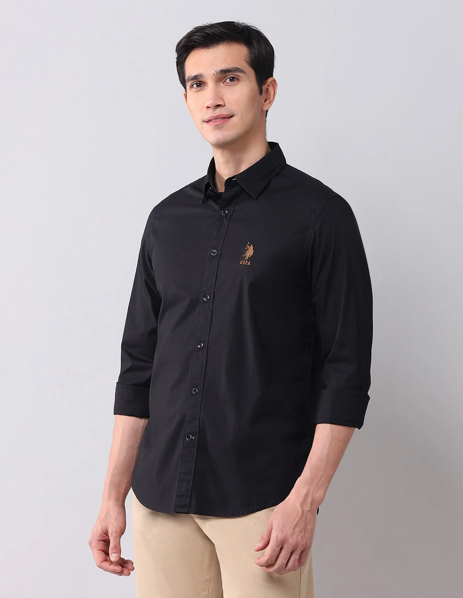Regular Fit Twill Solid Shirt - Image 4
