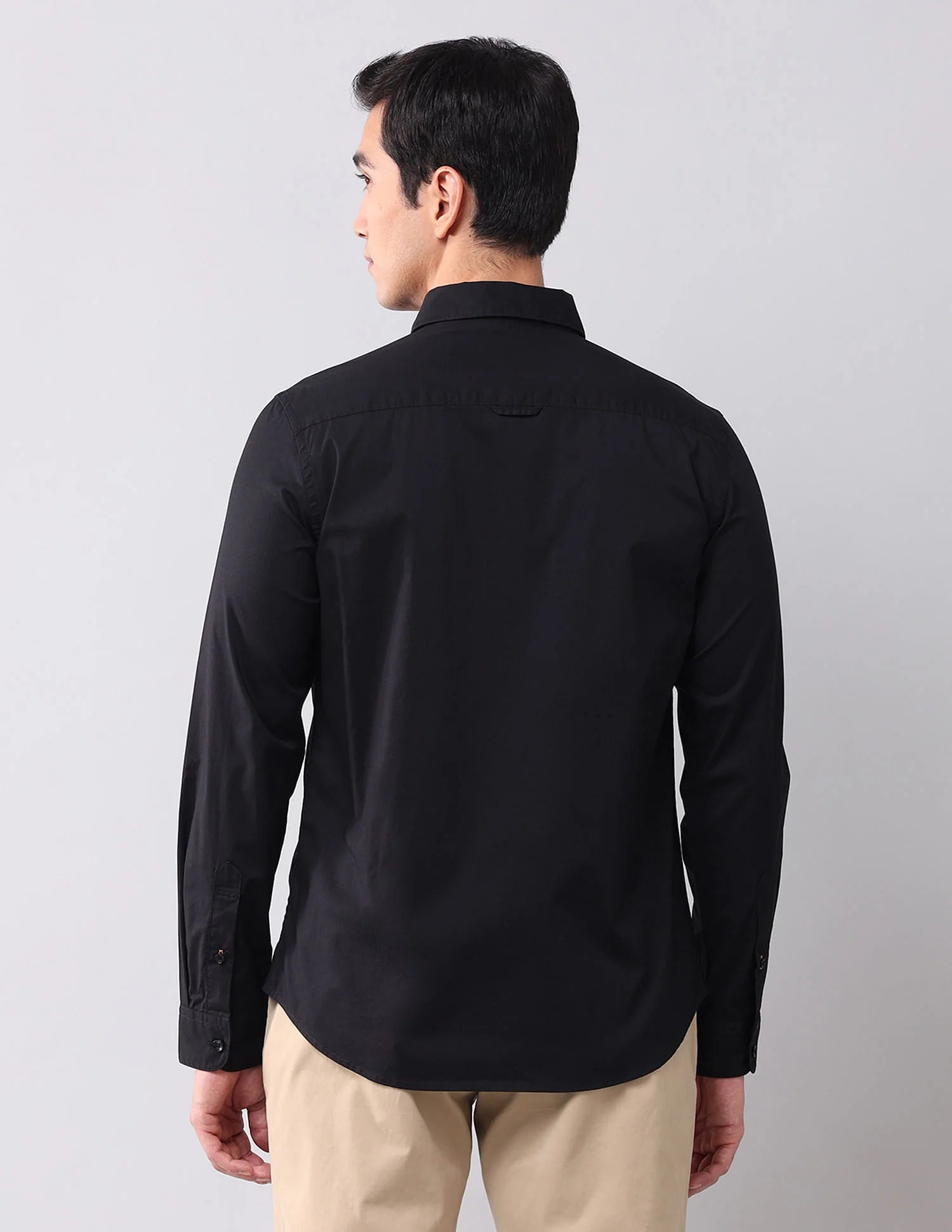 Regular Fit Twill Solid Shirt - Image 5