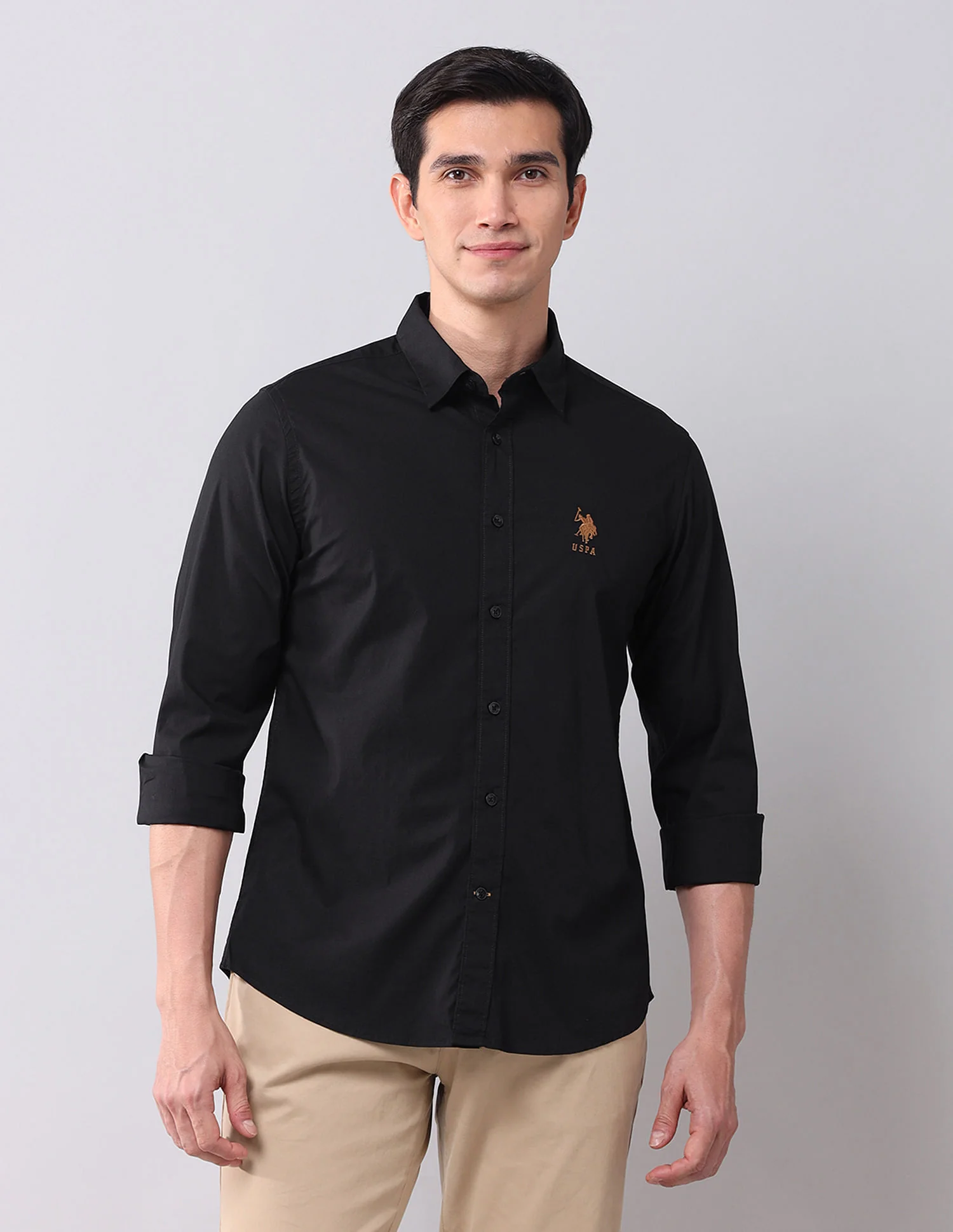 Regular Fit Twill Solid Shirt - Image 6