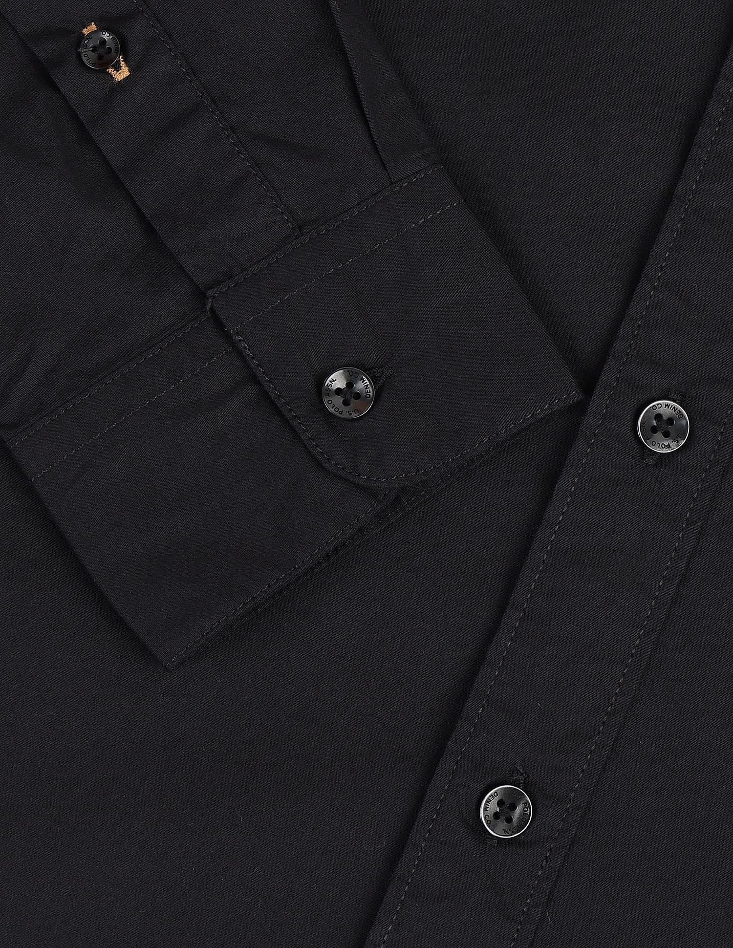 Regular Fit Twill Solid Shirt - Image 8