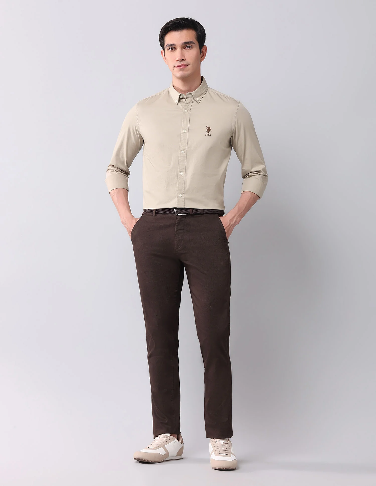 Regular Fit Twill Solid Shirt - Image 3