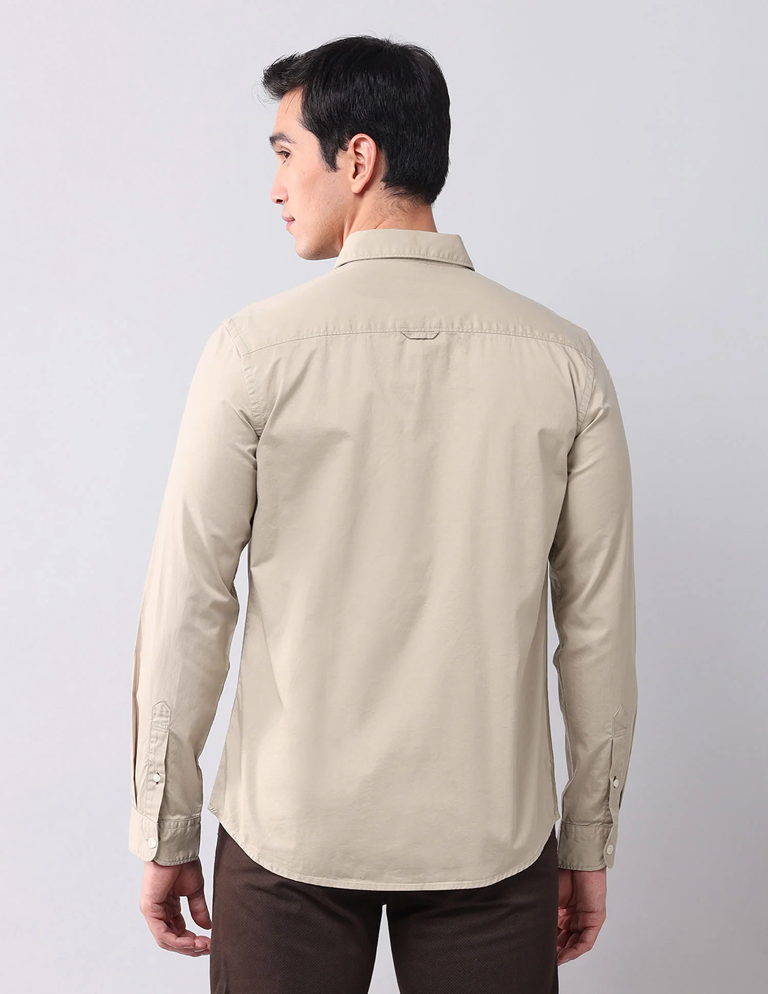 Regular Fit Twill Solid Shirt - Image 5
