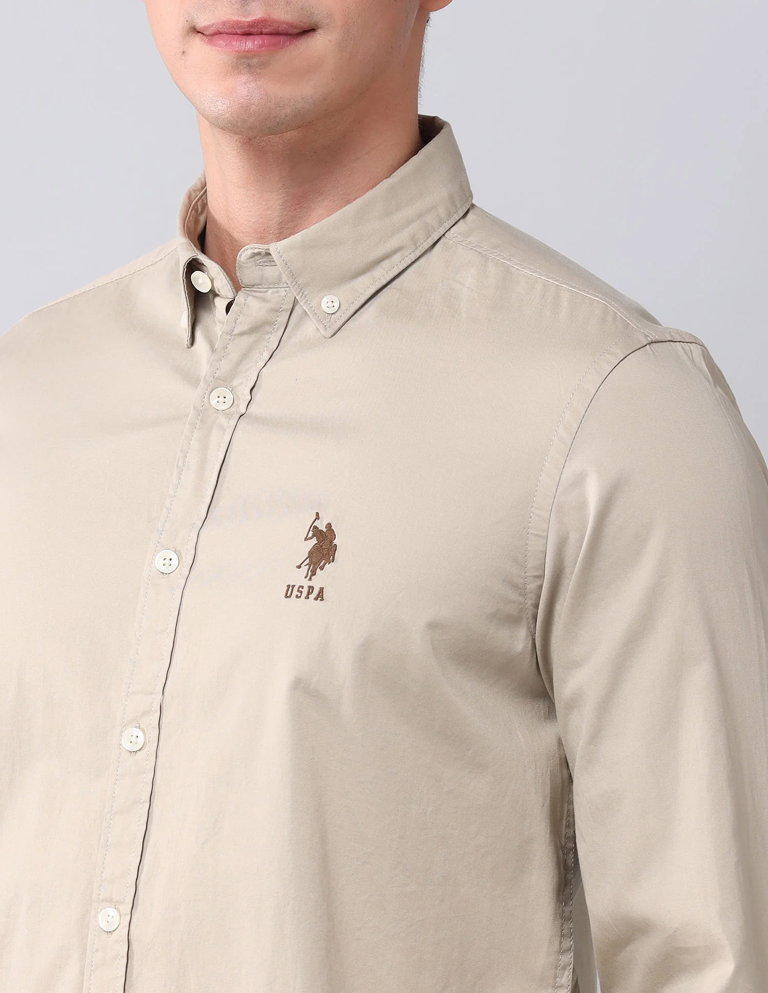 Regular Fit Twill Solid Shirt - Image 7