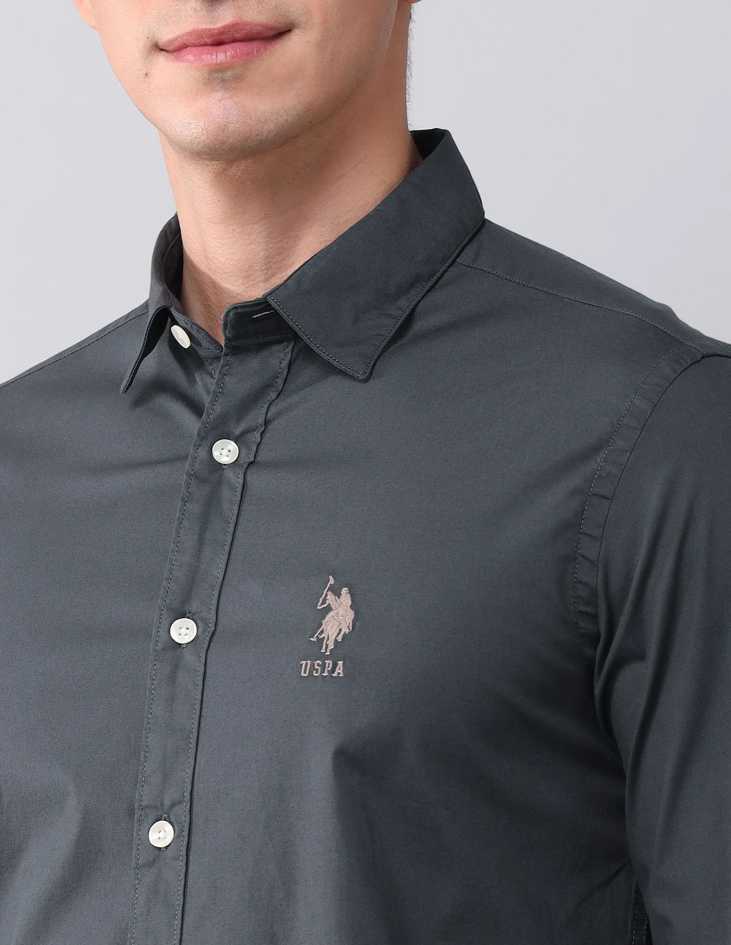 Regular Fit Twill Solid Shirt - Image 6
