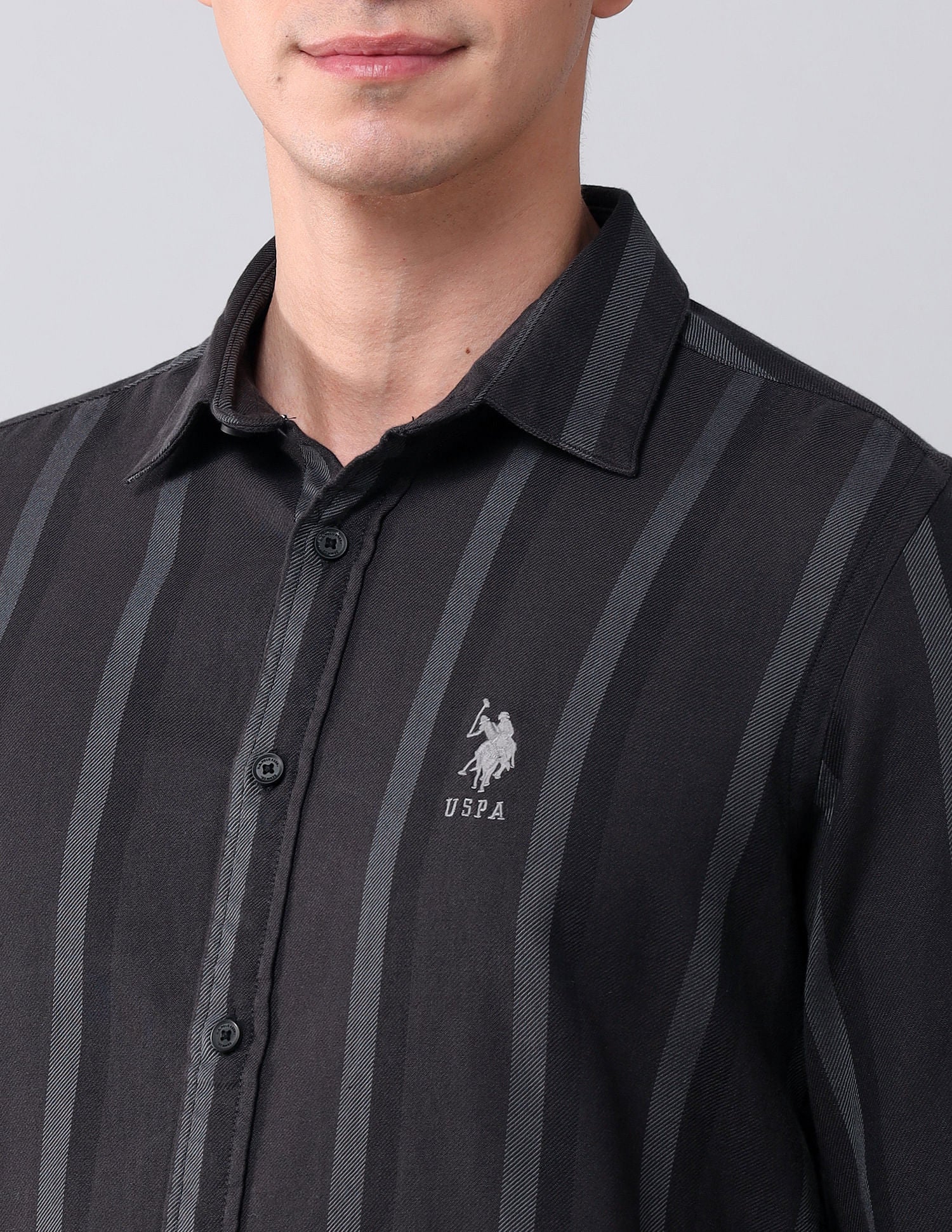 Regular Fit Twill Striped Shirt - Image 7