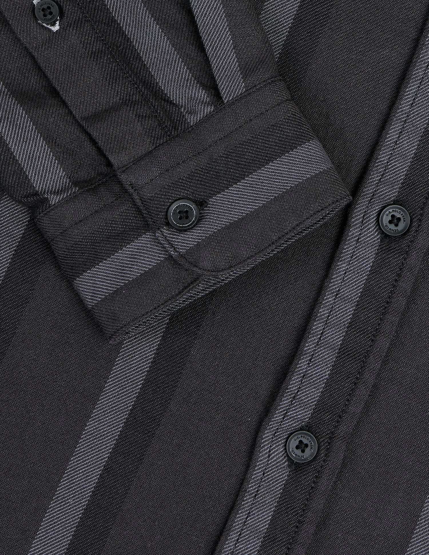 Regular Fit Twill Striped Shirt - Image 8