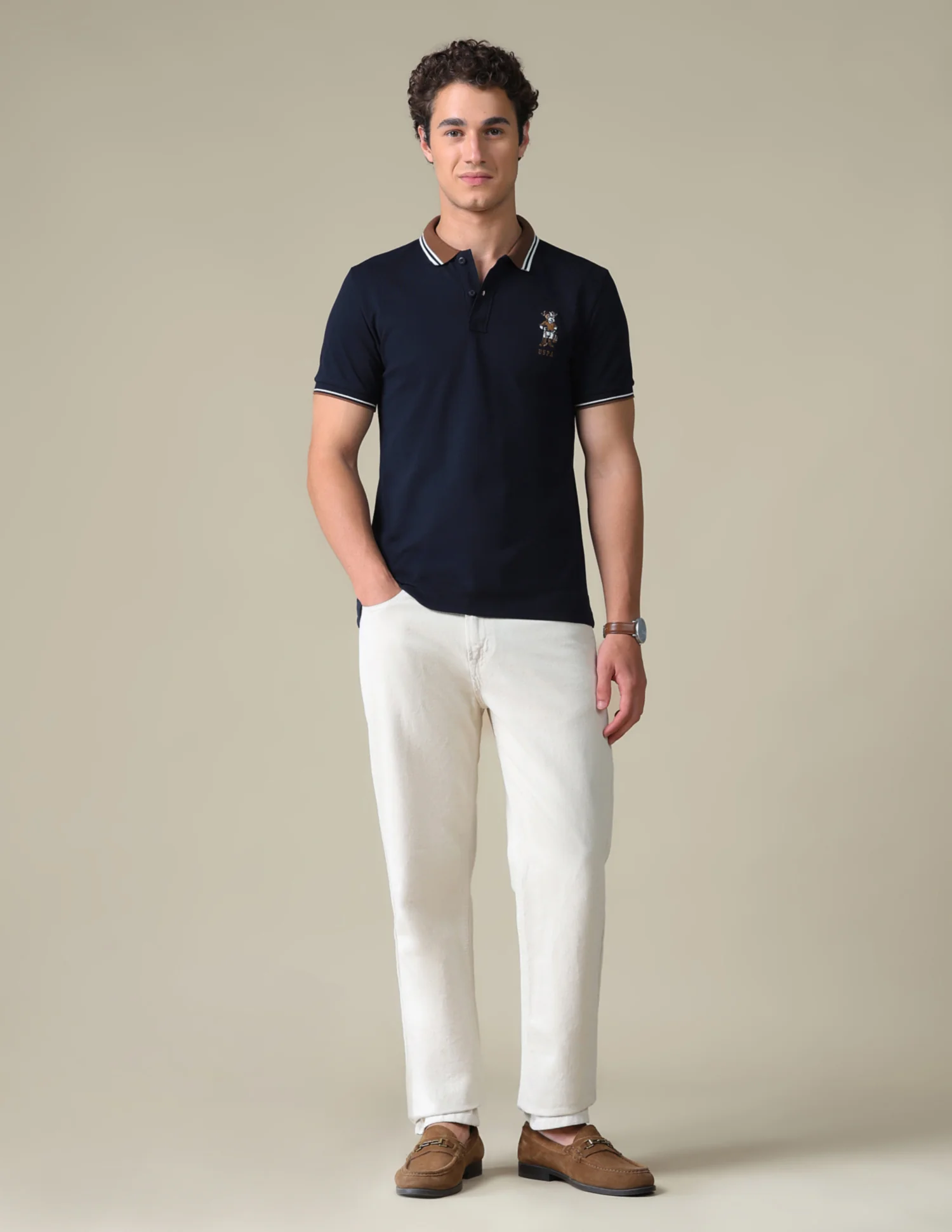 Regular Fit Typographic Polo Shirt - Image 3