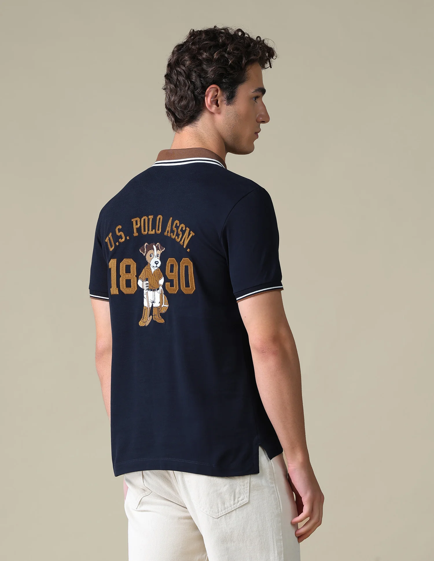 Regular Fit Typographic Polo Shirt - Image 5