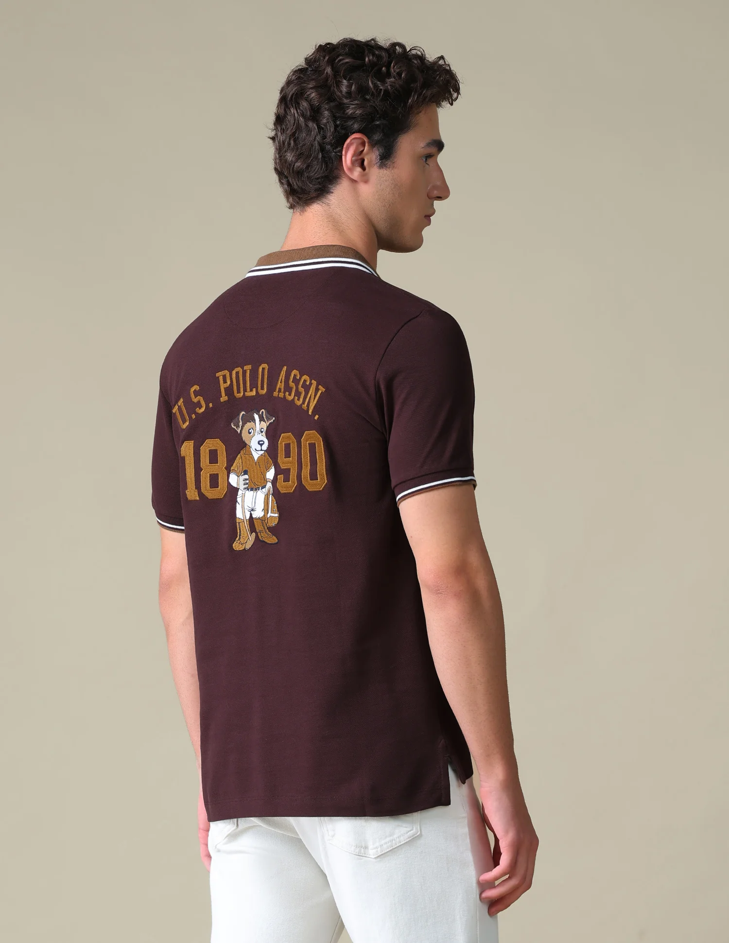 Regular Fit Typographic Polo Shirt - Image 5