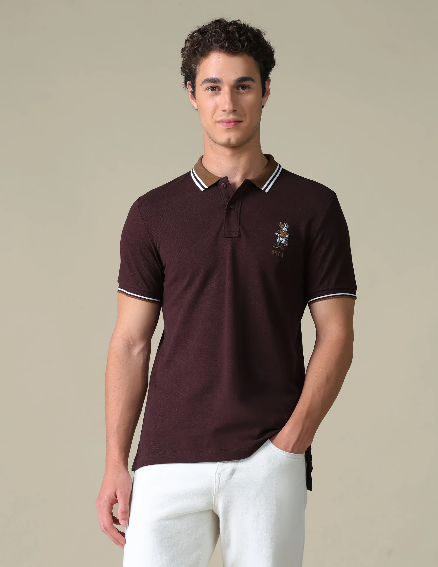 Regular Fit Typographic Polo Shirt - Image 6