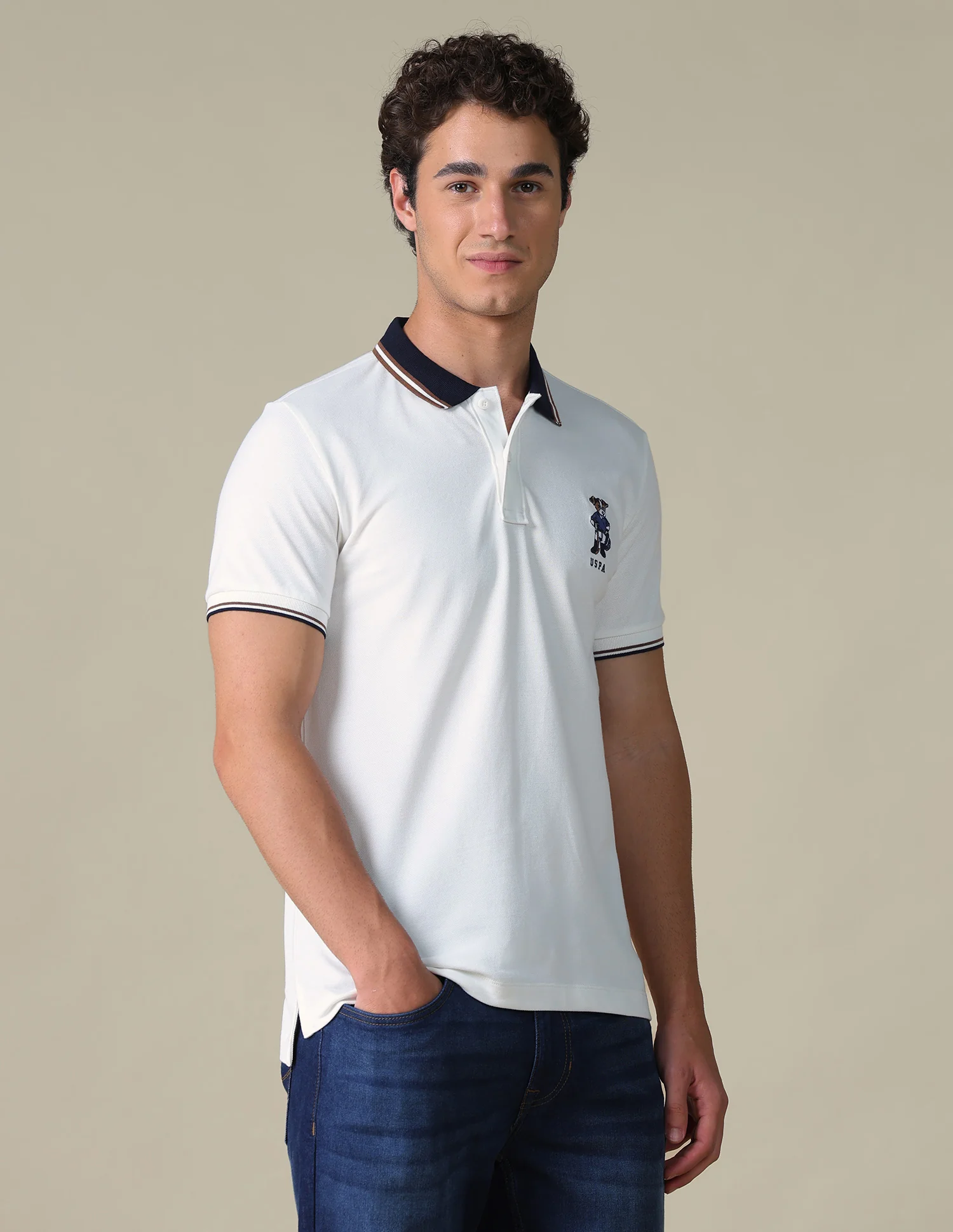 Regular Fit Typographic Polo Shirt - Image 4