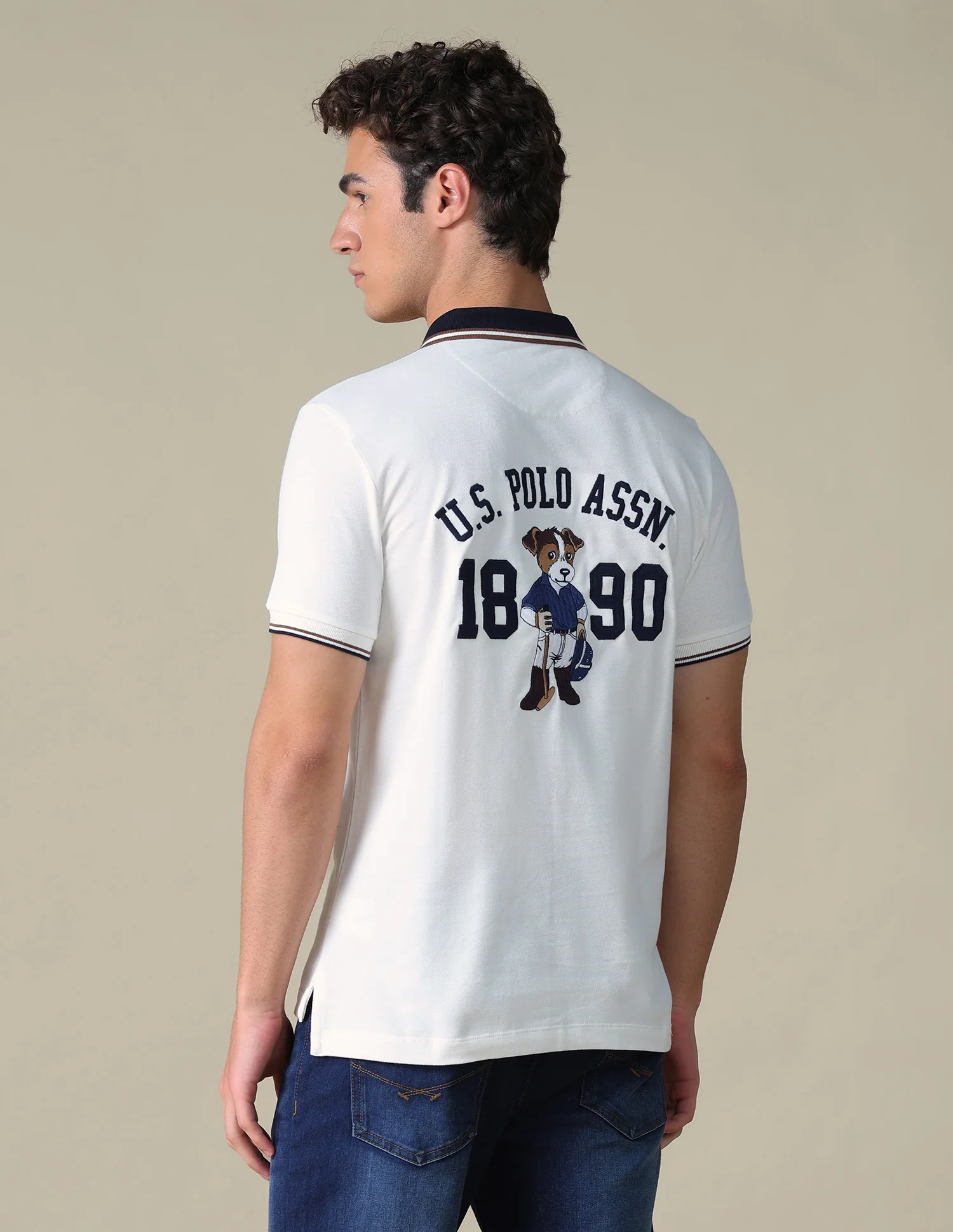 Regular Fit Typographic Polo Shirt - Image 5