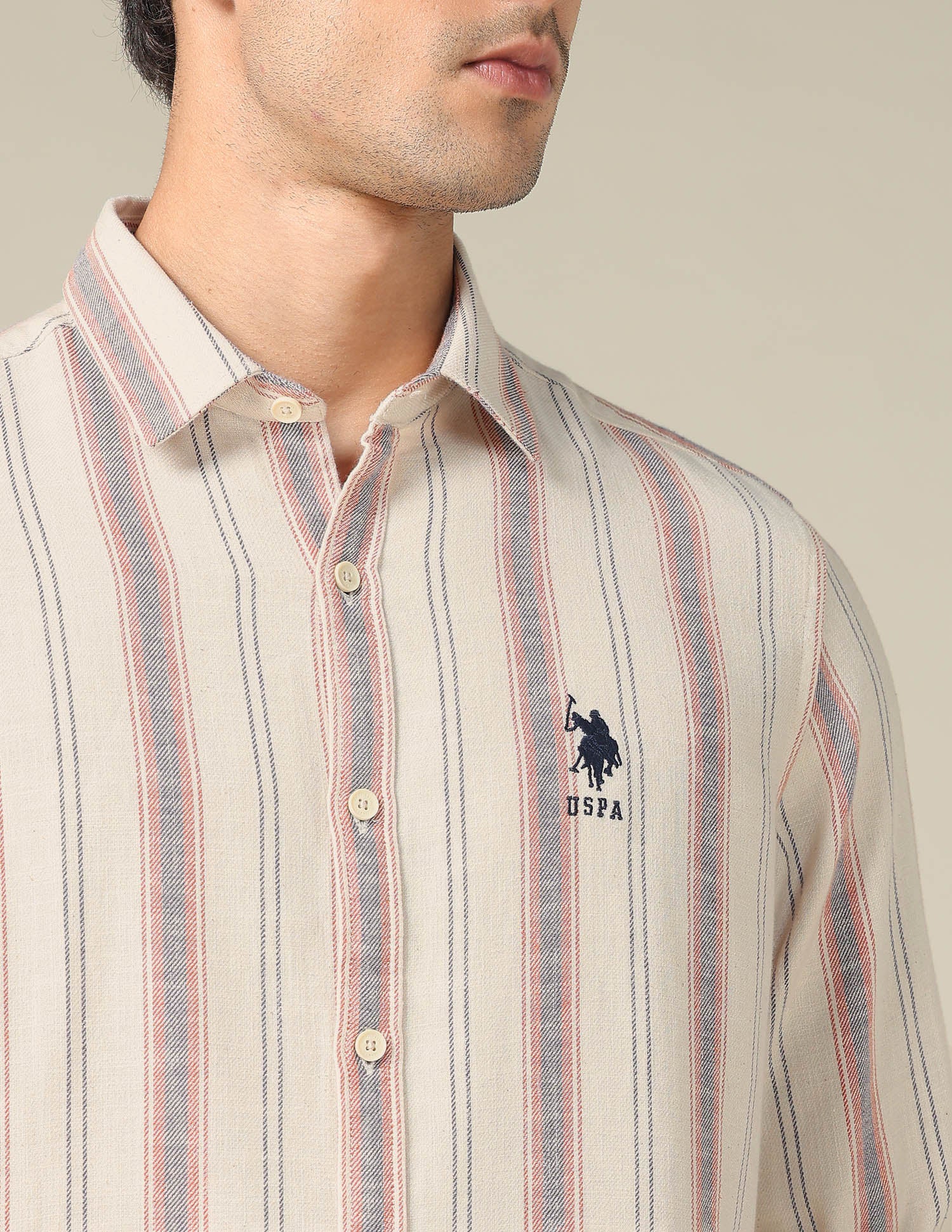 Regular Fit Vertical Striped Shirt - Image 7