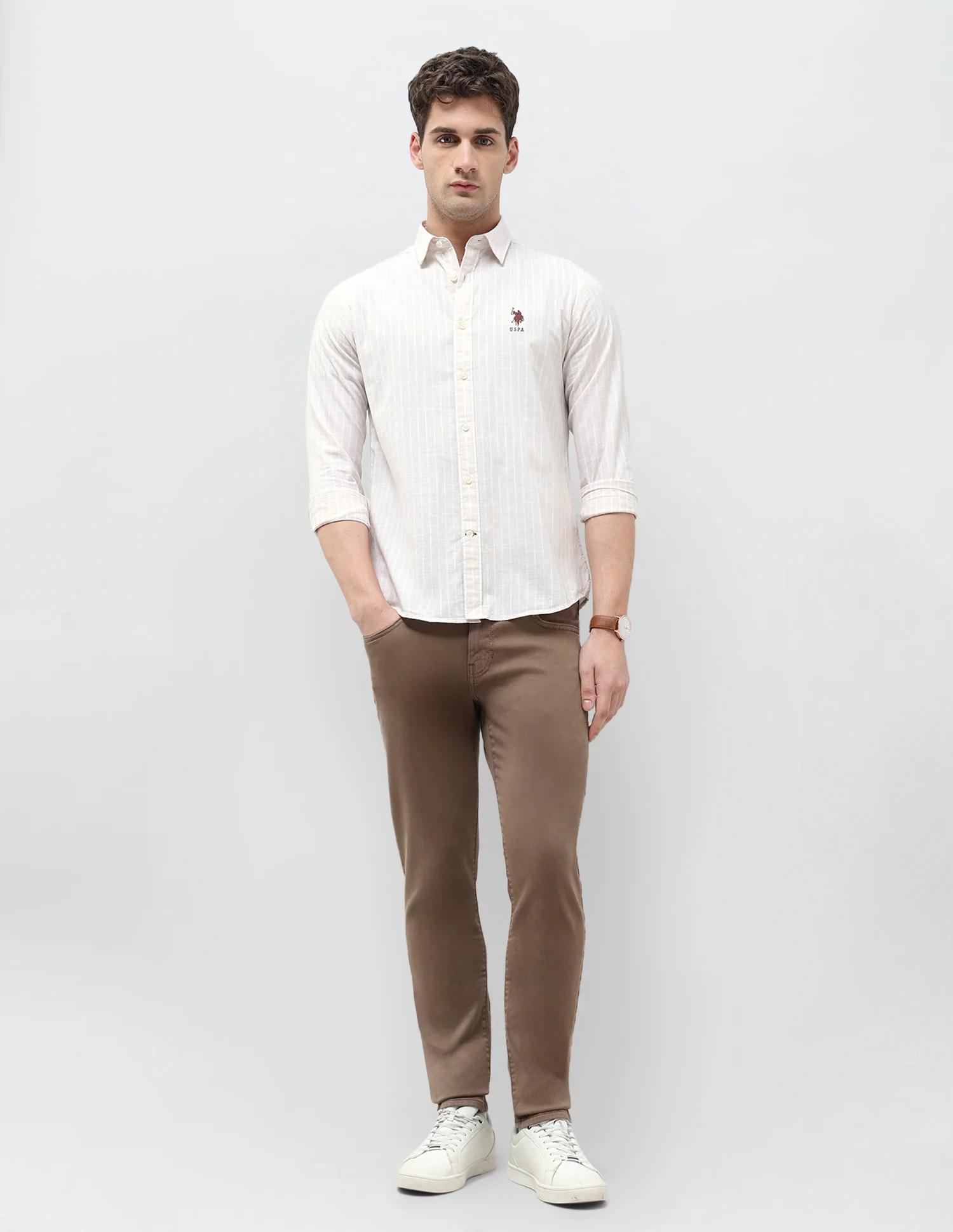 Regular Fit Vertical Striped Shirt - Image 3