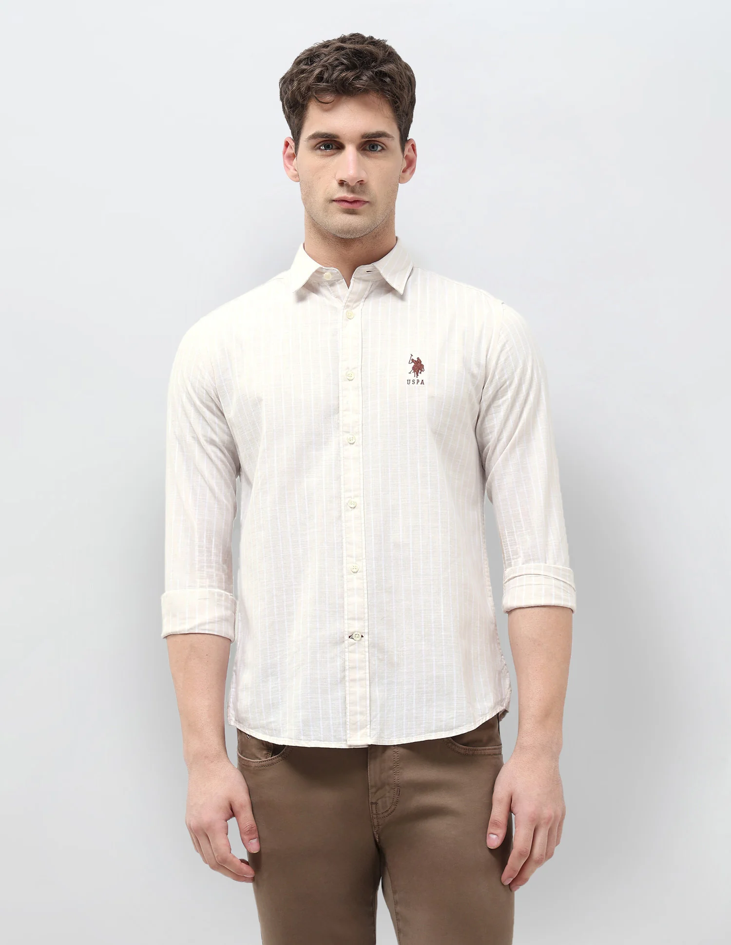 Regular Fit Vertical Striped Shirt - Image 6