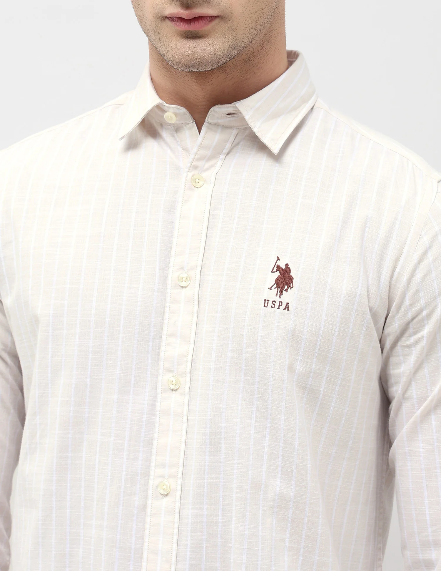 Regular Fit Vertical Striped Shirt - Image 7
