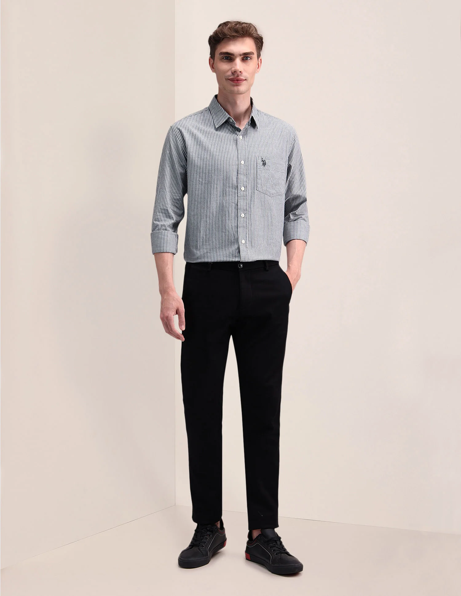 Regular Vertical Striped Shirt - Image 3