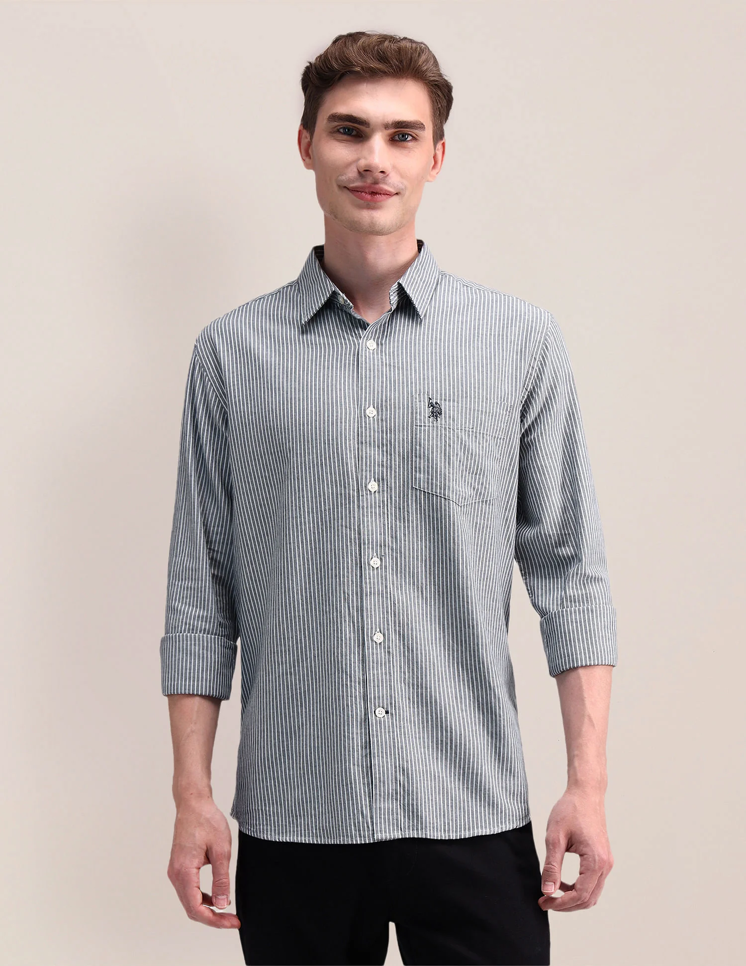 Regular Vertical Striped Shirt - Image 6