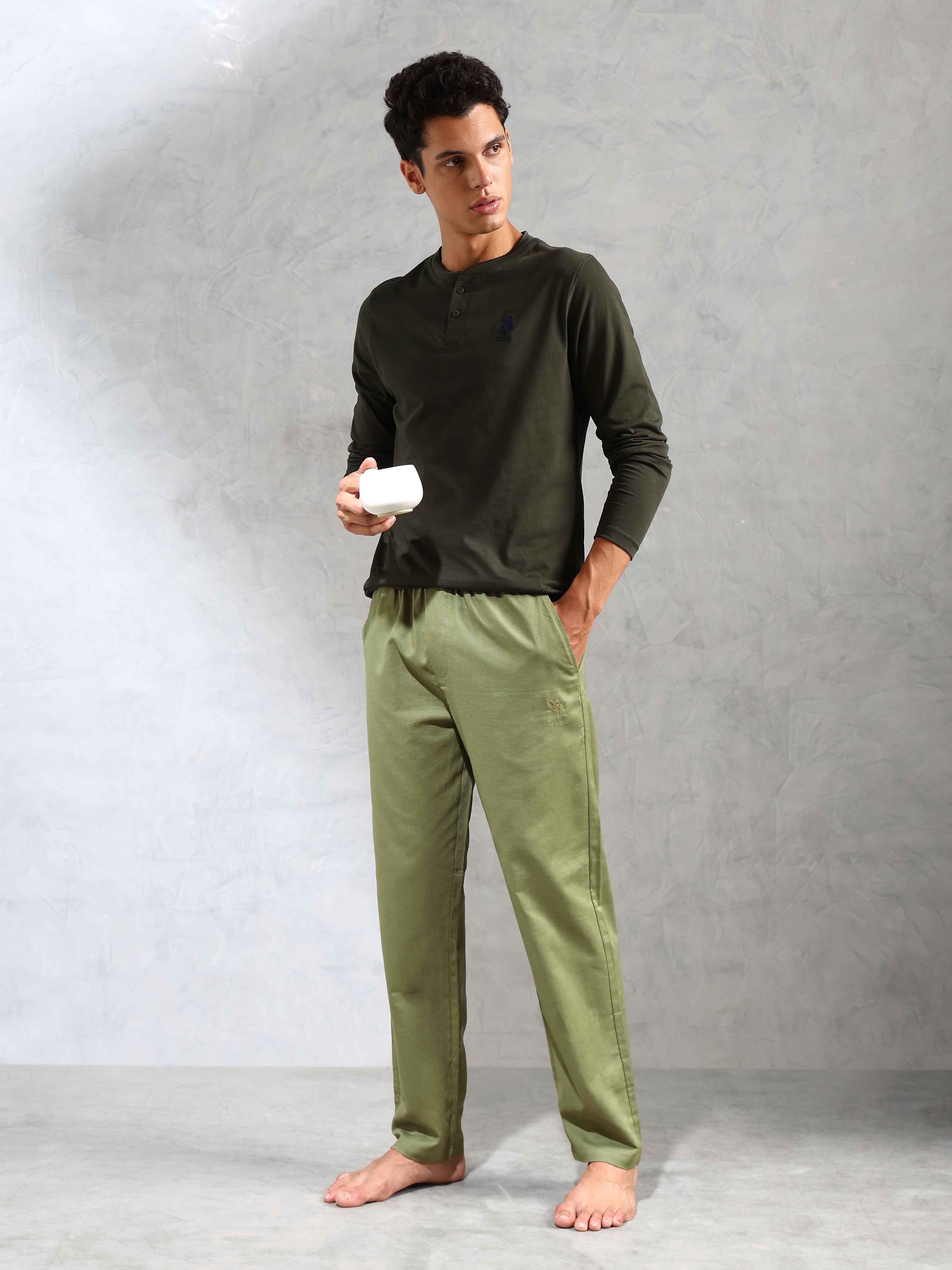 Relaxed Fit Cotton Linen OELP8 Lounge Pants - Pack Of 1 - Image 3