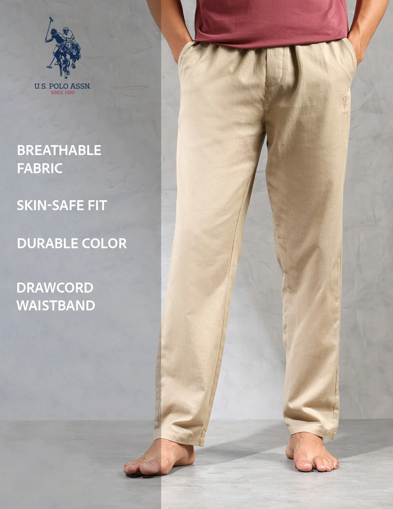 Relaxed Fit Cotton Linen OELP8 Lounge Pants - Pack Of 1 - Image 10