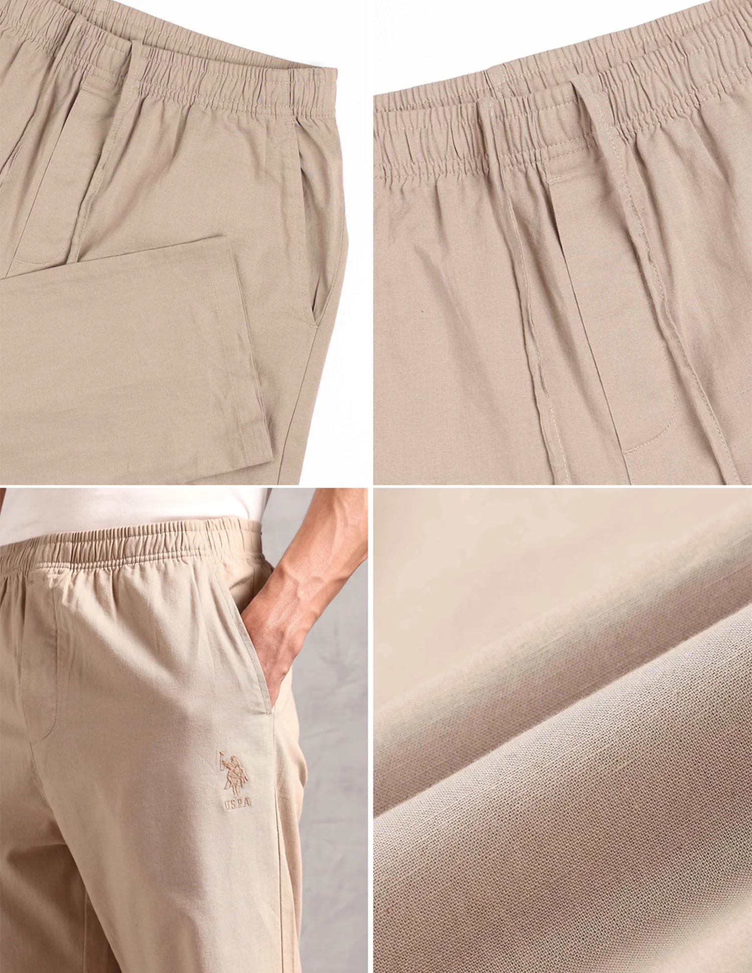 Relaxed Fit Cotton Linen OELP8 Lounge Pants - Pack Of 1 - Image 9