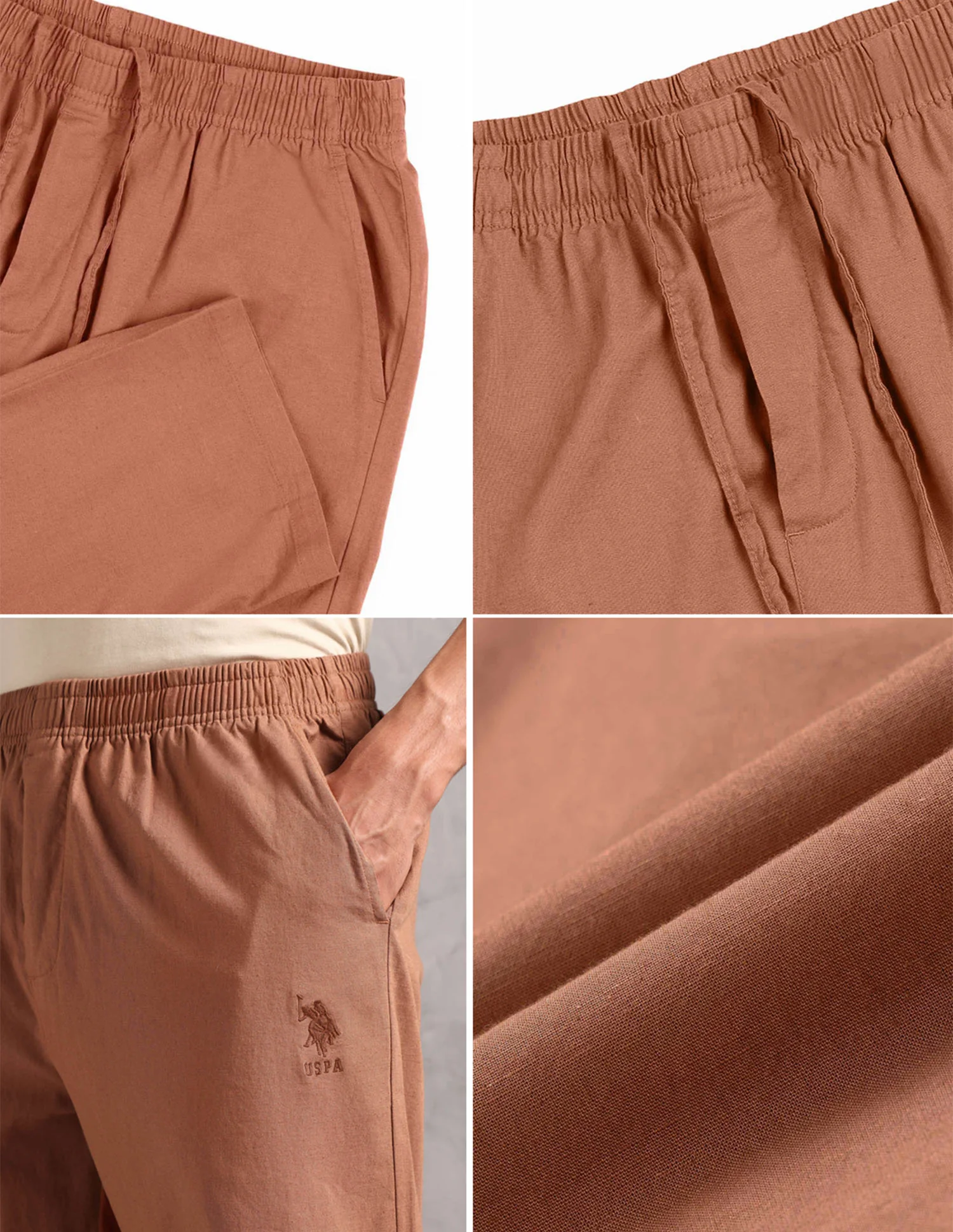 Relaxed Fit Cotton Linen OELP8 Lounge Pants - Pack Of 1 - Image 9