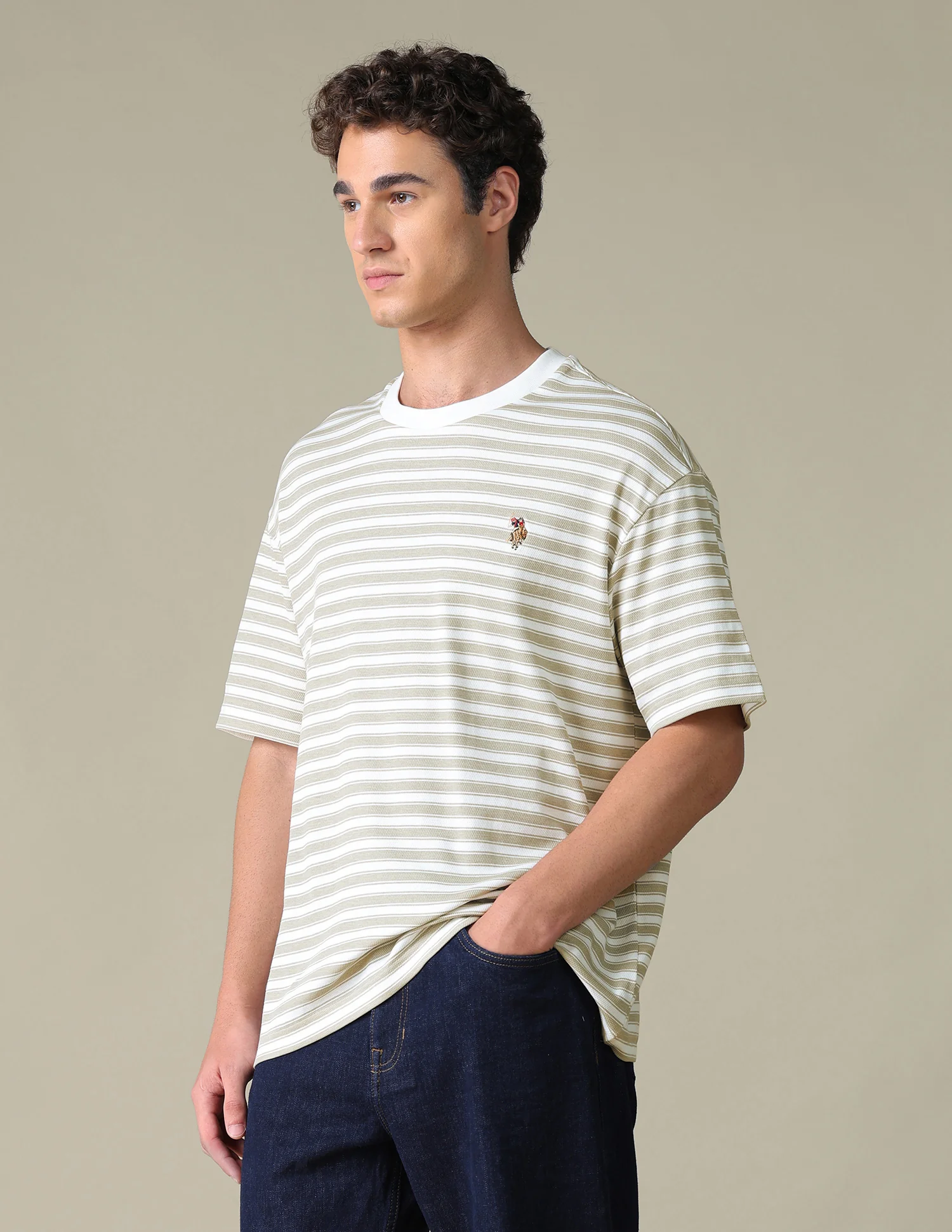 Relaxed Fit Horizontal Striped T-Shirt - Image 4