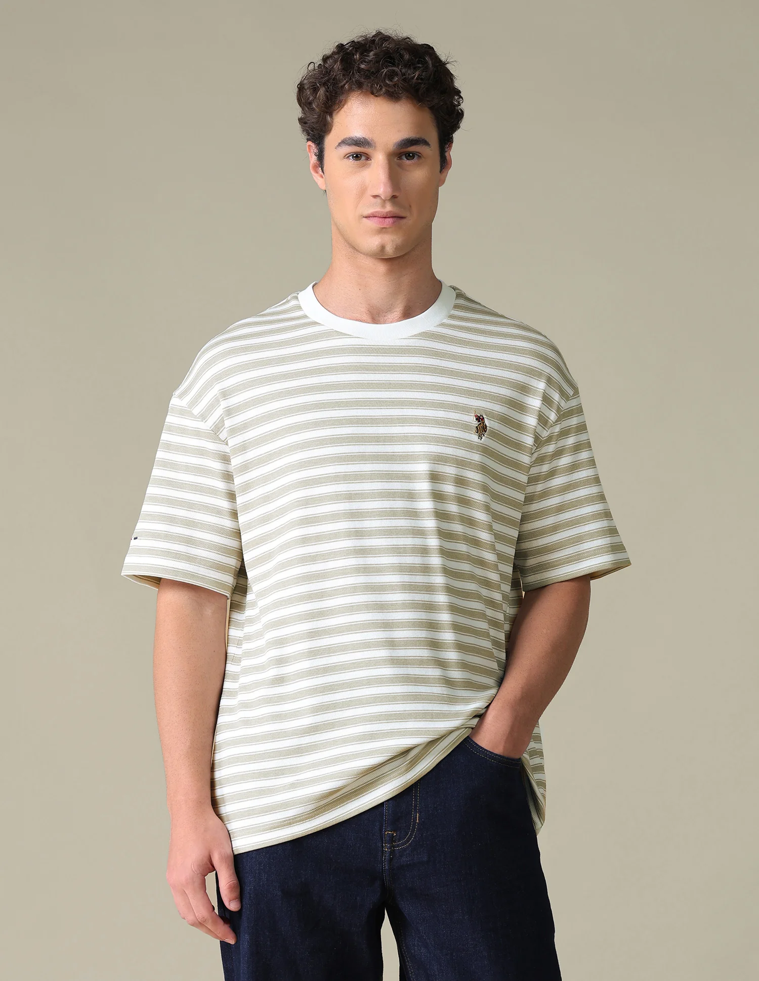 Relaxed Fit Horizontal Striped T-Shirt - Image 6
