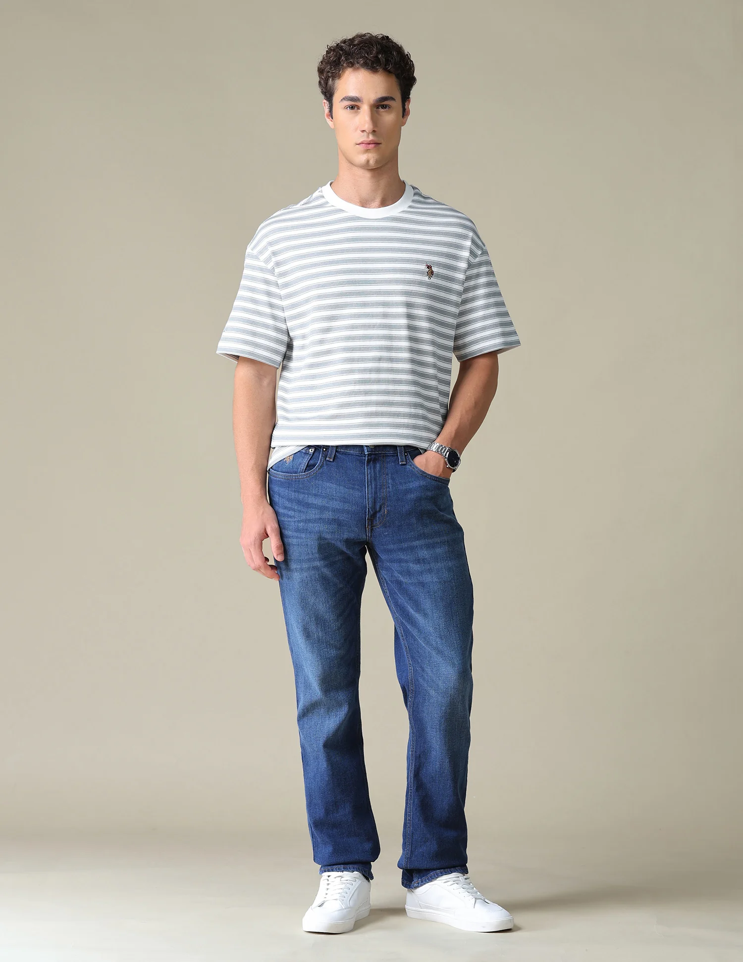 Relaxed Fit Horizontal Striped T-Shirt - Image 3