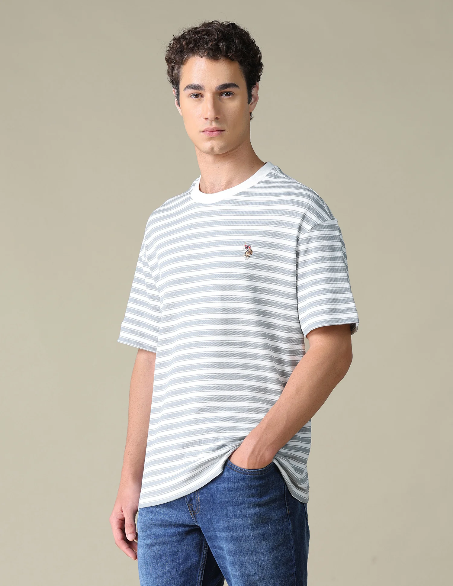 Relaxed Fit Horizontal Striped T-Shirt - Image 4