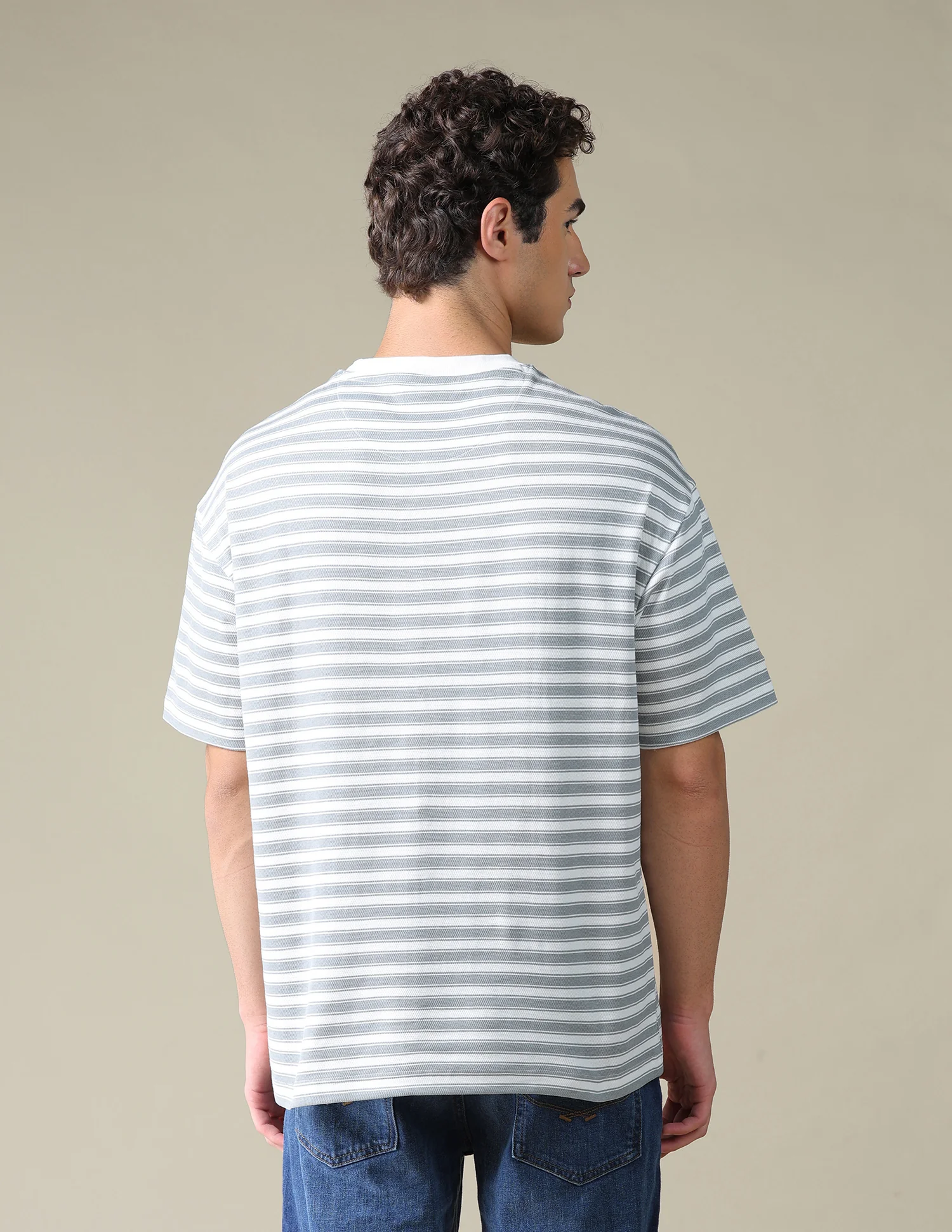 Relaxed Fit Horizontal Striped T-Shirt - Image 5