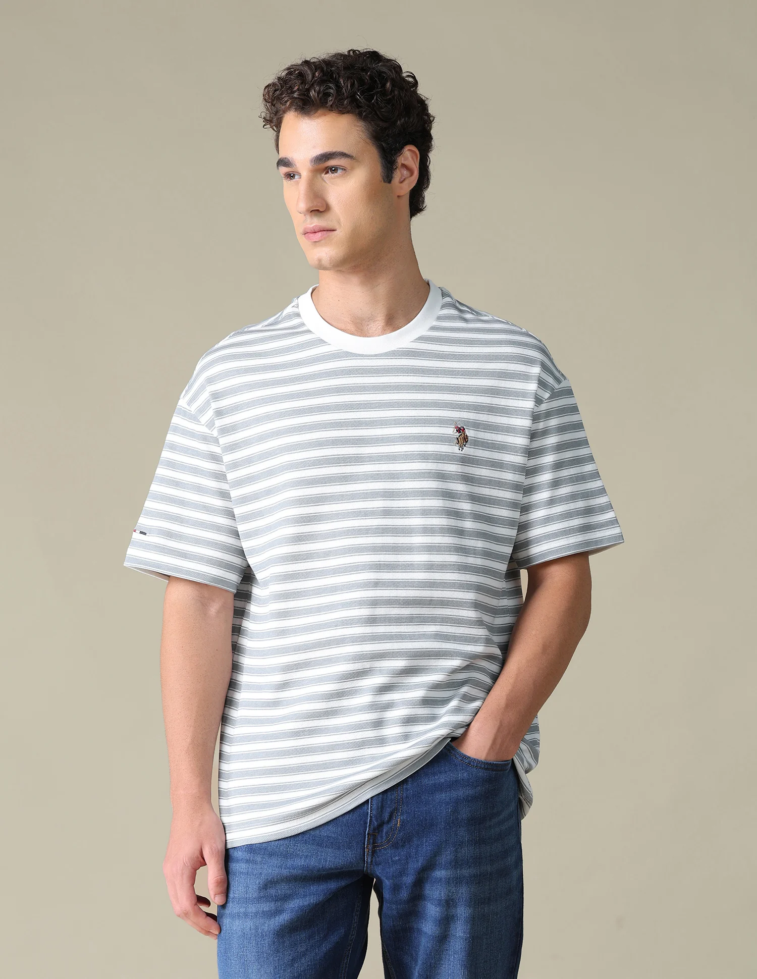 Relaxed Fit Horizontal Striped T-Shirt - Image 6