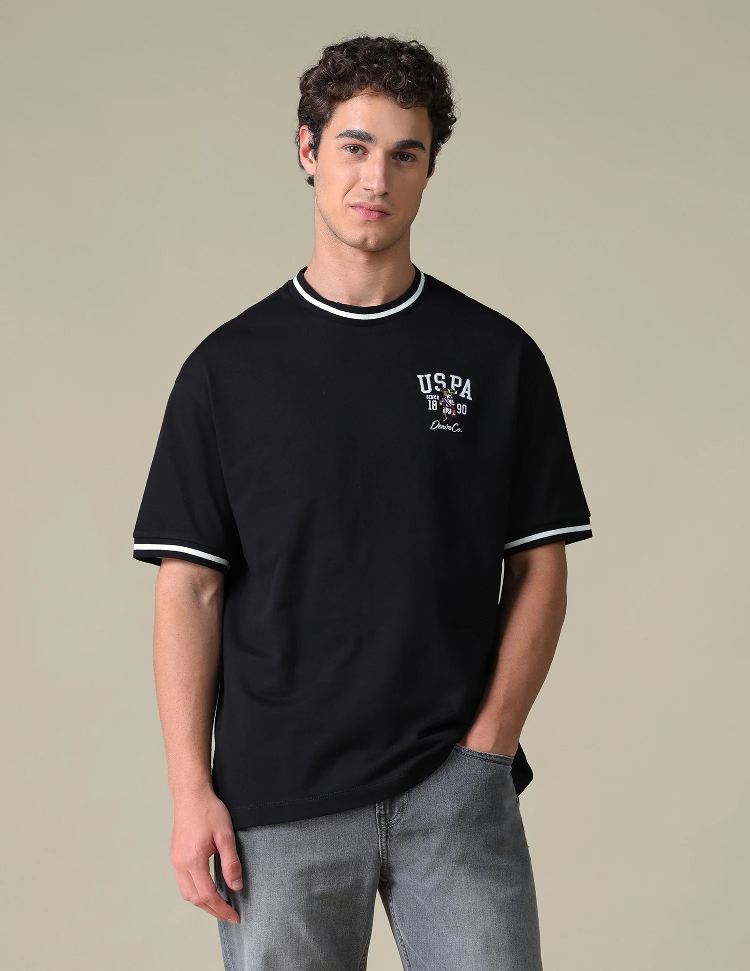 Relaxed Fit Solid T-Shirt - Image 6