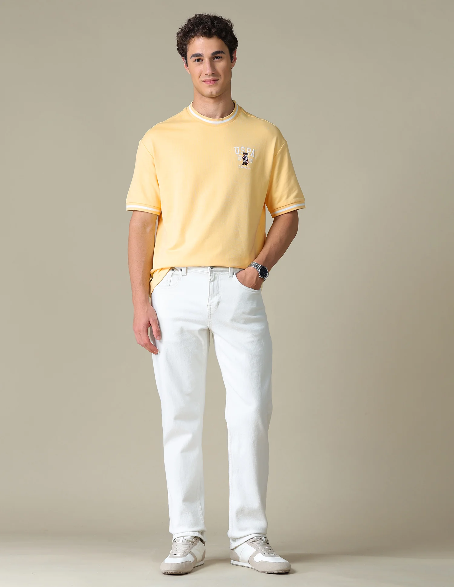 Relaxed Fit Solid T-Shirt - Image 3